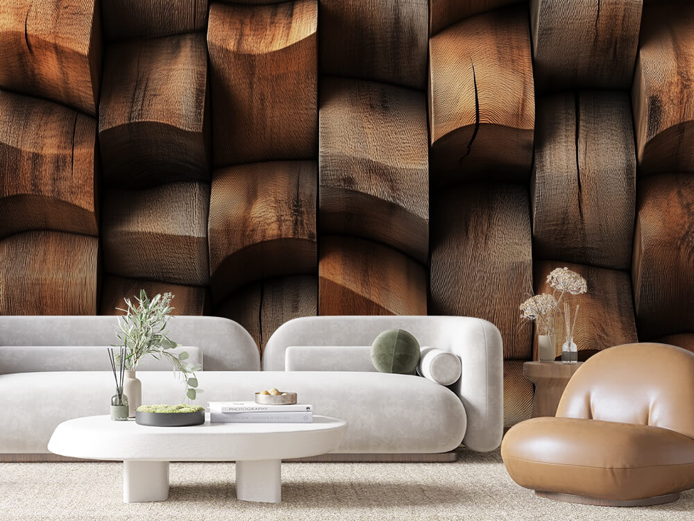 SCULPTED 0013 – Carved Wood Panel Wall Mural