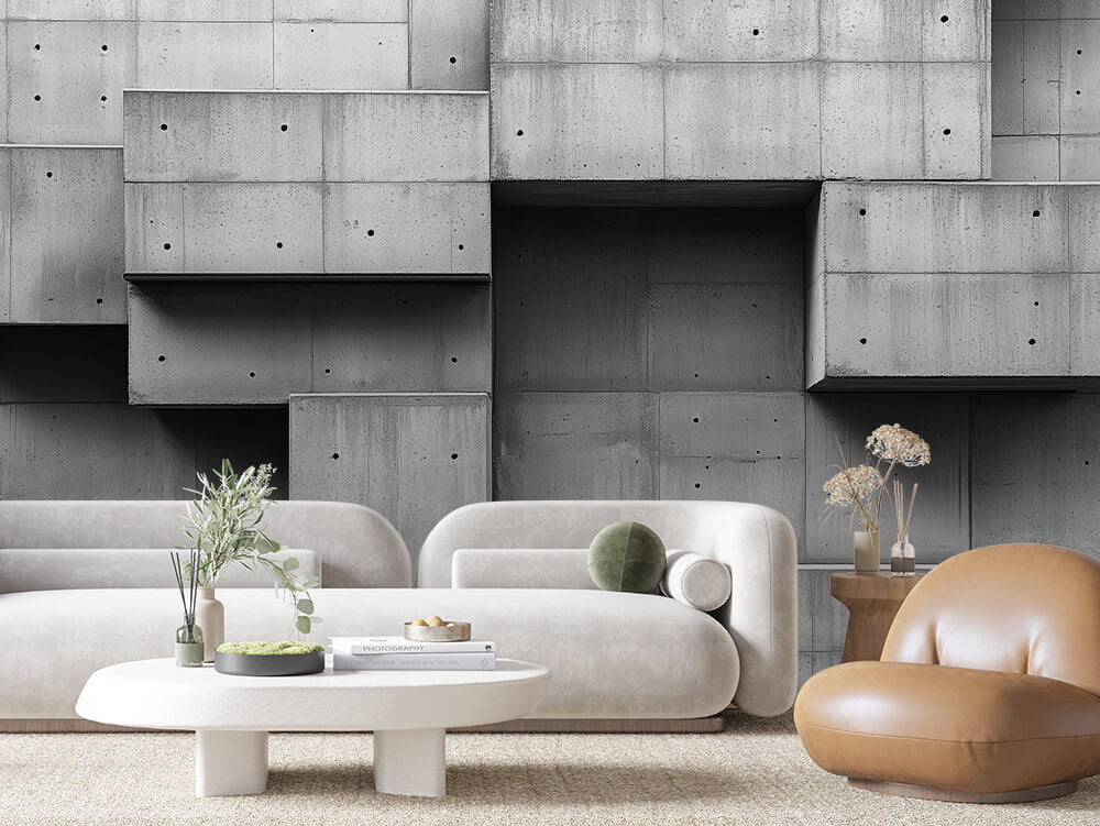 SCULPTED 0037 – Carved Concrete Block Wall Mural