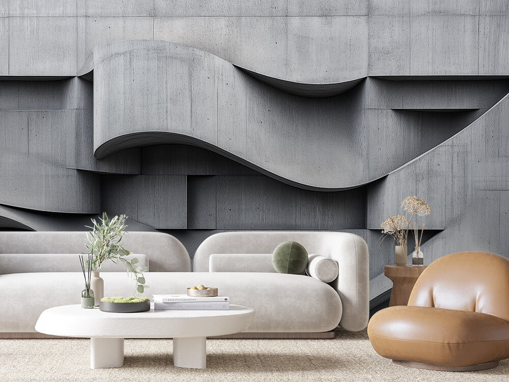 SCULPTED 0038 – Concrete Wave Cut Wall Mural