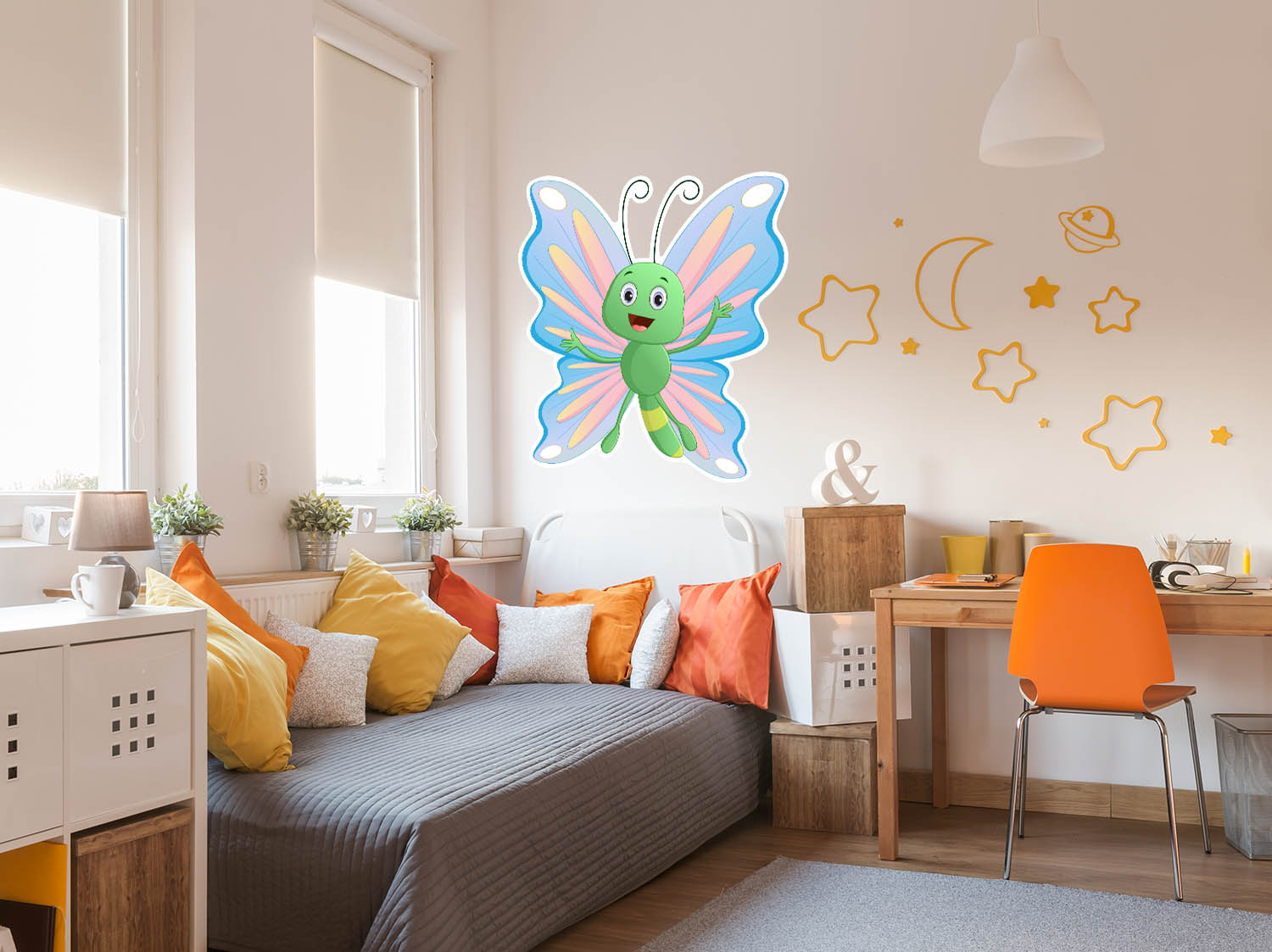 Pastel Butterfly, Wall Decal Sticker, Removable with NO wall Damage!