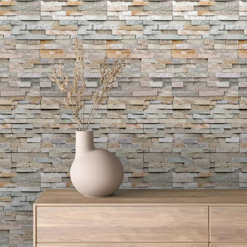 Mineral Mix Slim Ledge Stone Peel & Stick Wallpaper – Stone 0015