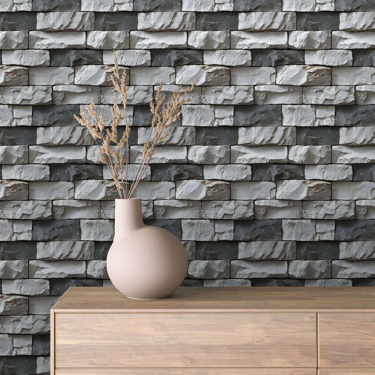 Gray White Alpine Stone Wallpaper Stone 0047