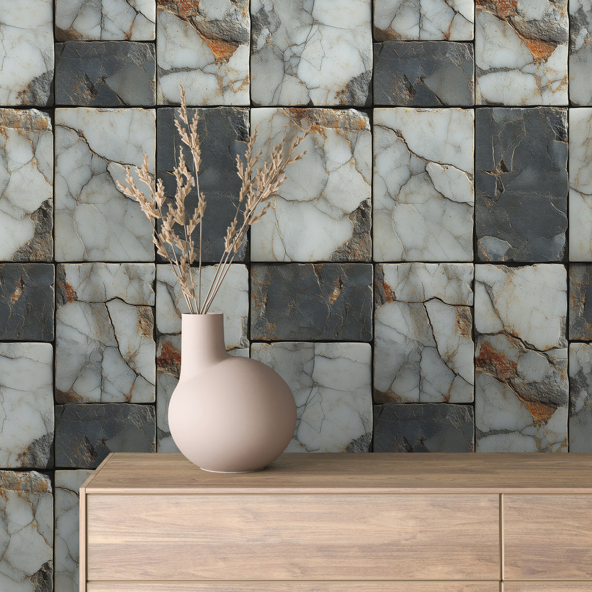 Cracked Marble Stone Wallpaper Stone 0051