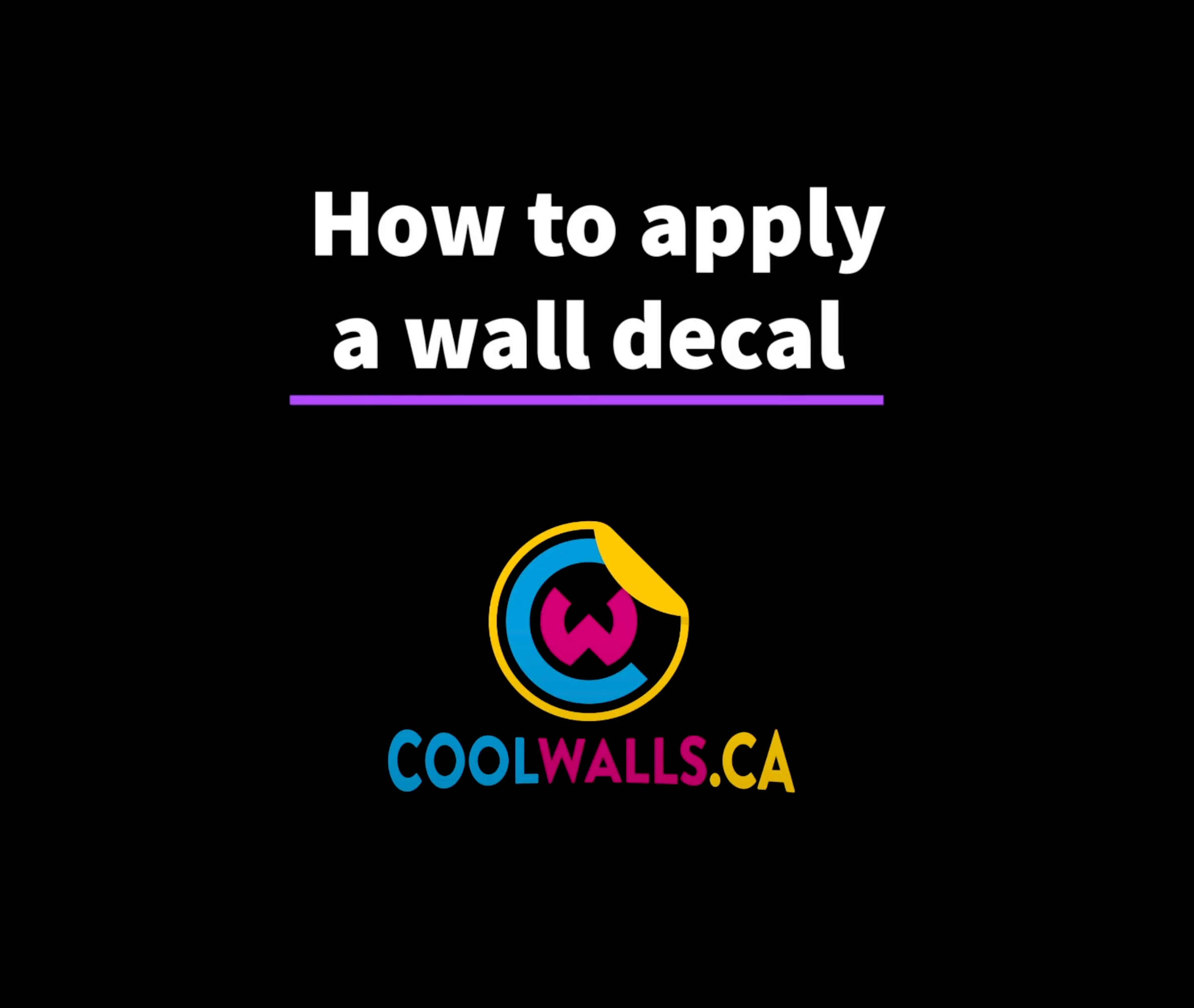 Decal installation instructional Video 