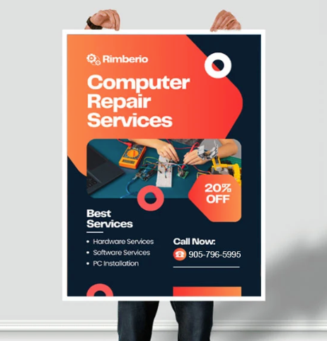 Large Format Posters 8pt C2S:  printed on a semi-gloss card stock