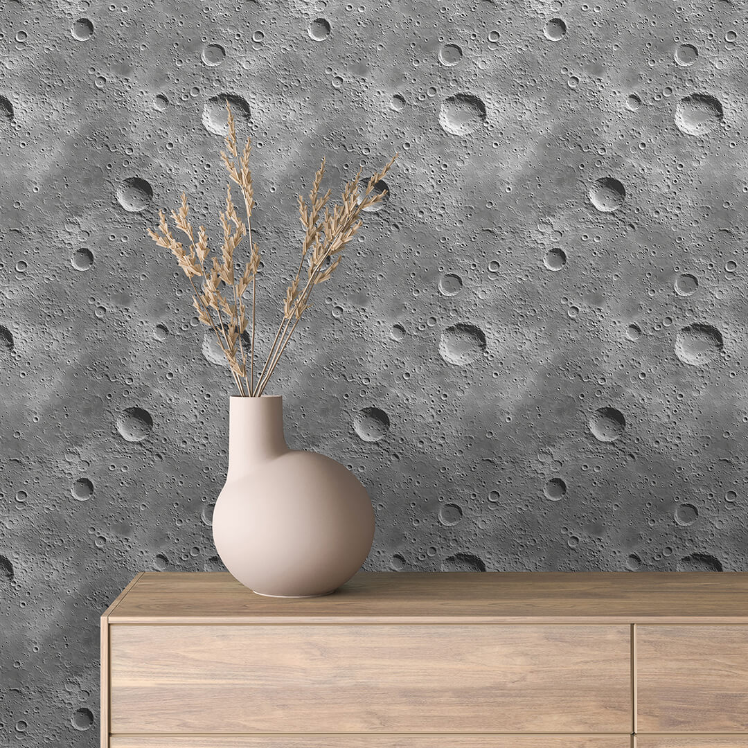Lunar Crater Texture Wallpaper mockup