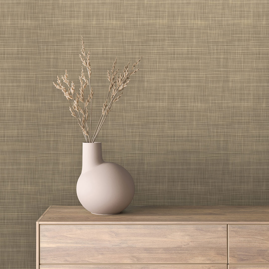 Olive Linen Texture Wallpaper mockup