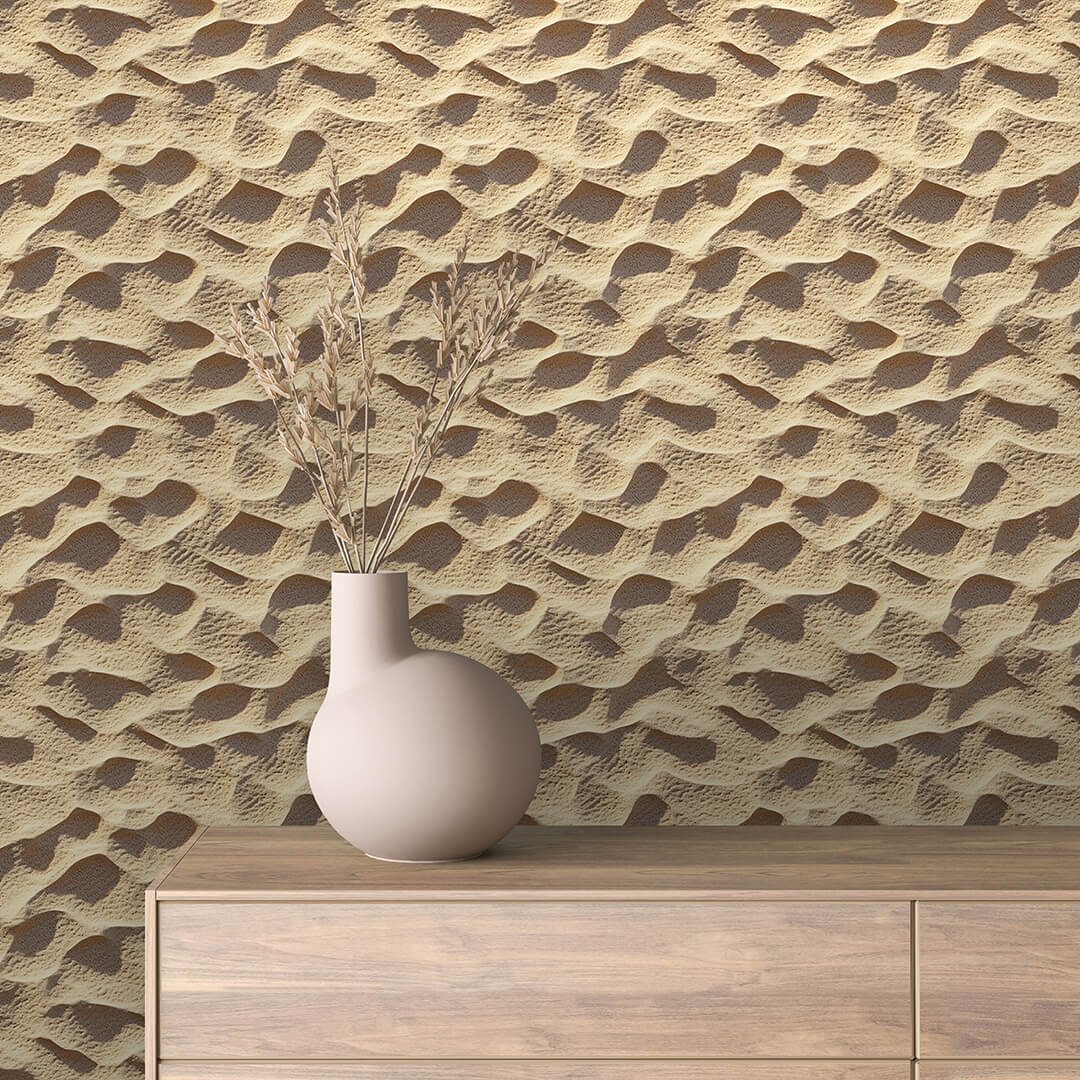 Sculpted Sand Texture Wallpaper mockup