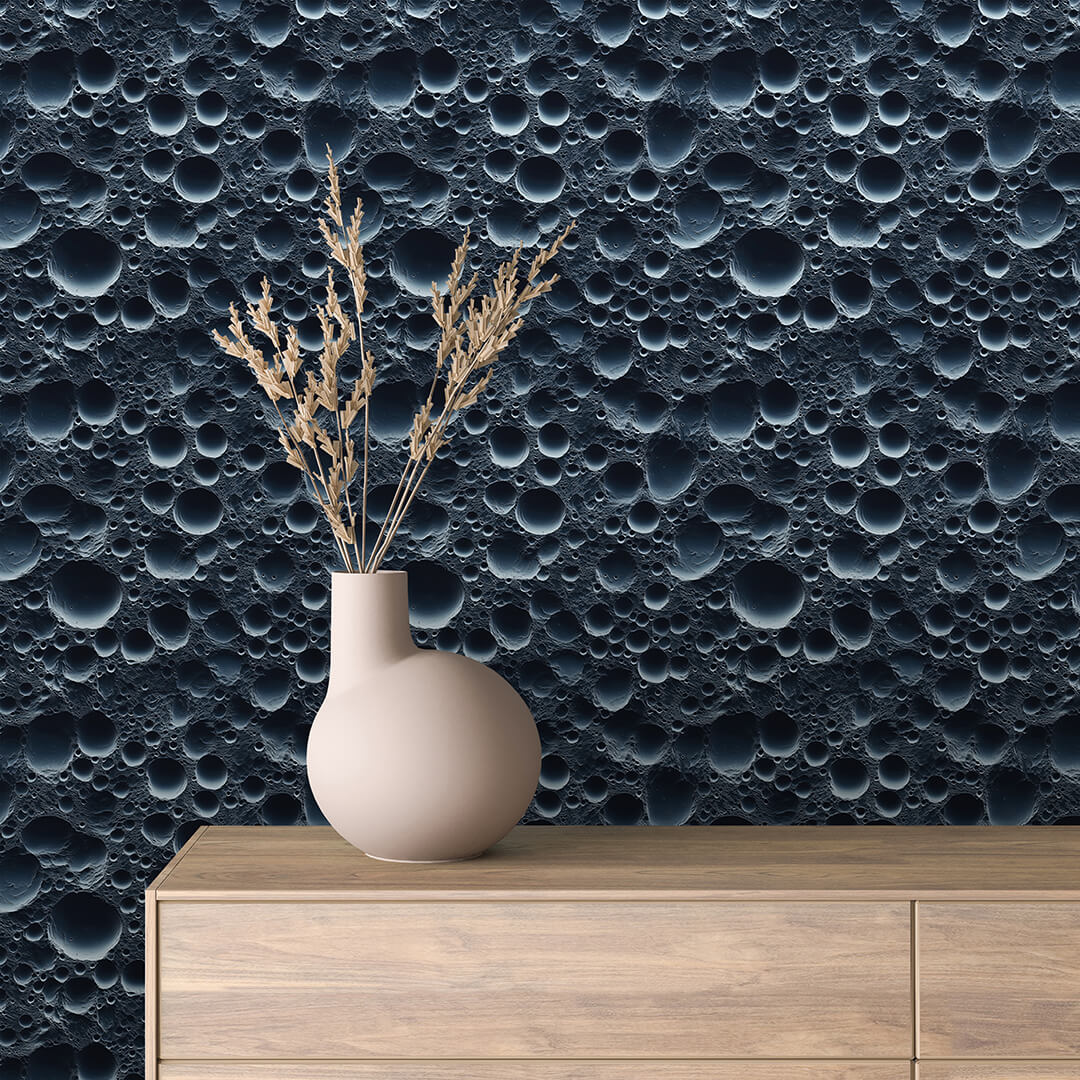 Midnight Crater Texture Wallpaper mockup