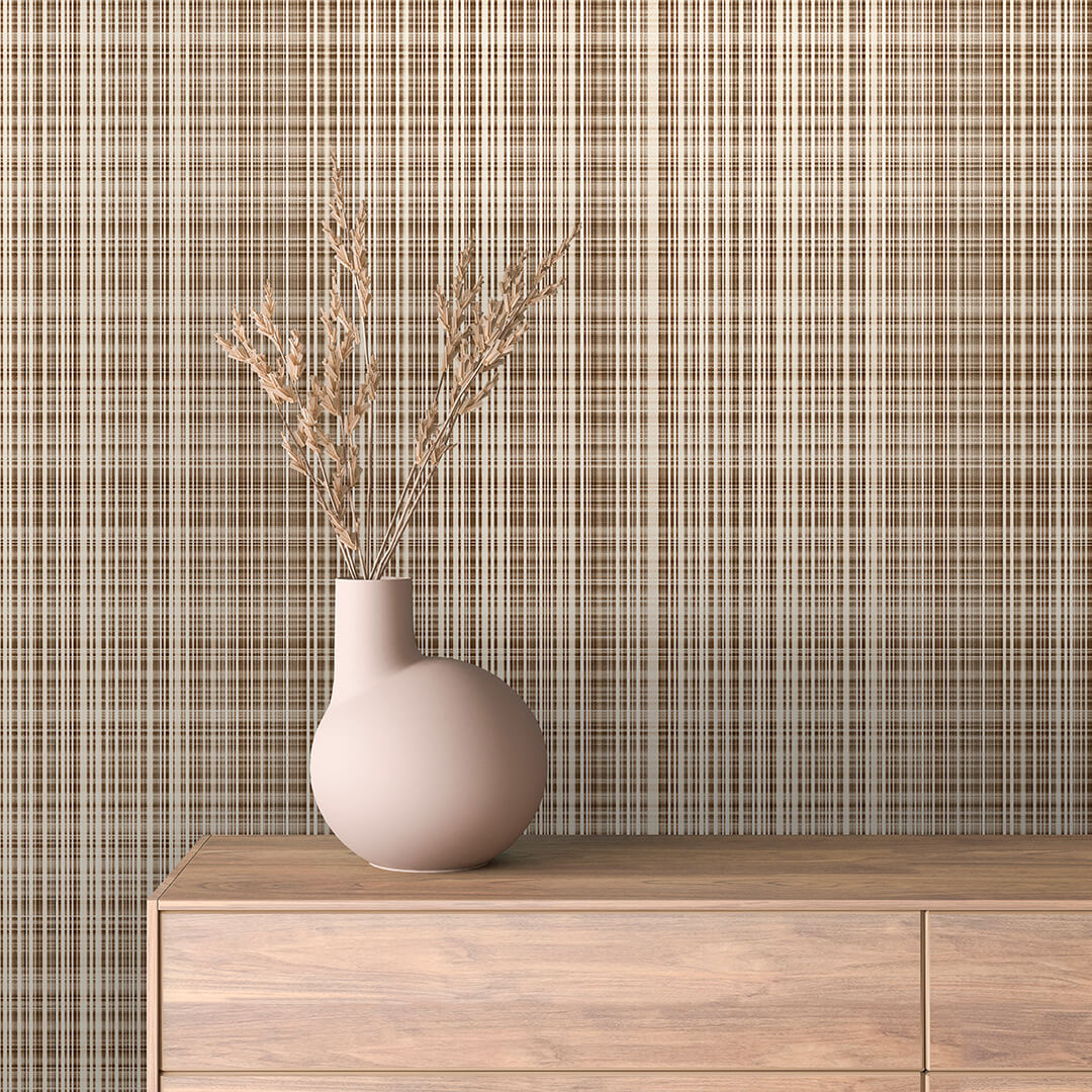 Cognac Tartan Texture Wallpaper mockup
