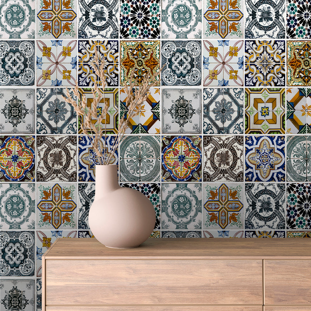 Heritage Azulejo Patchwork Tile Peel & Stick Wallpaper – Tile 0003