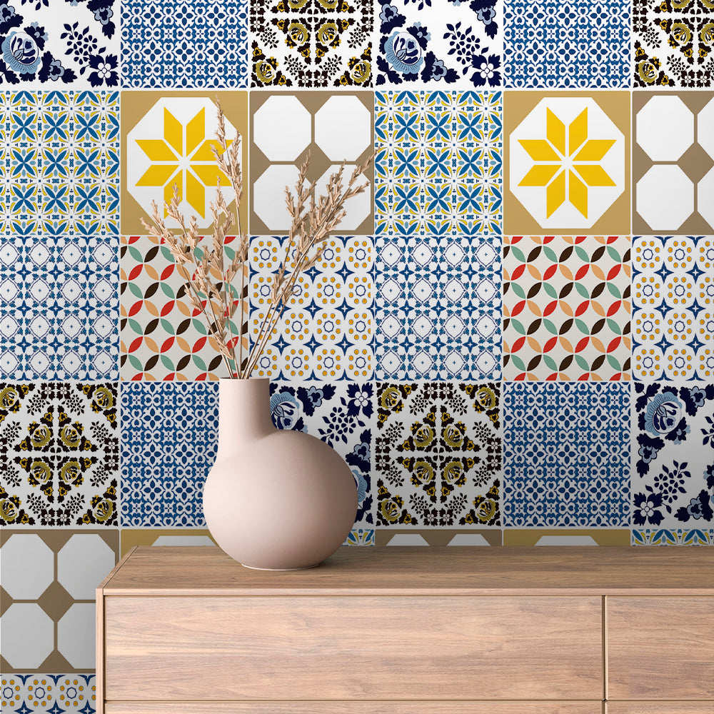 Azulejo and Octagon Mix Tile Peel & Stick Wallpaper – Tile 0012