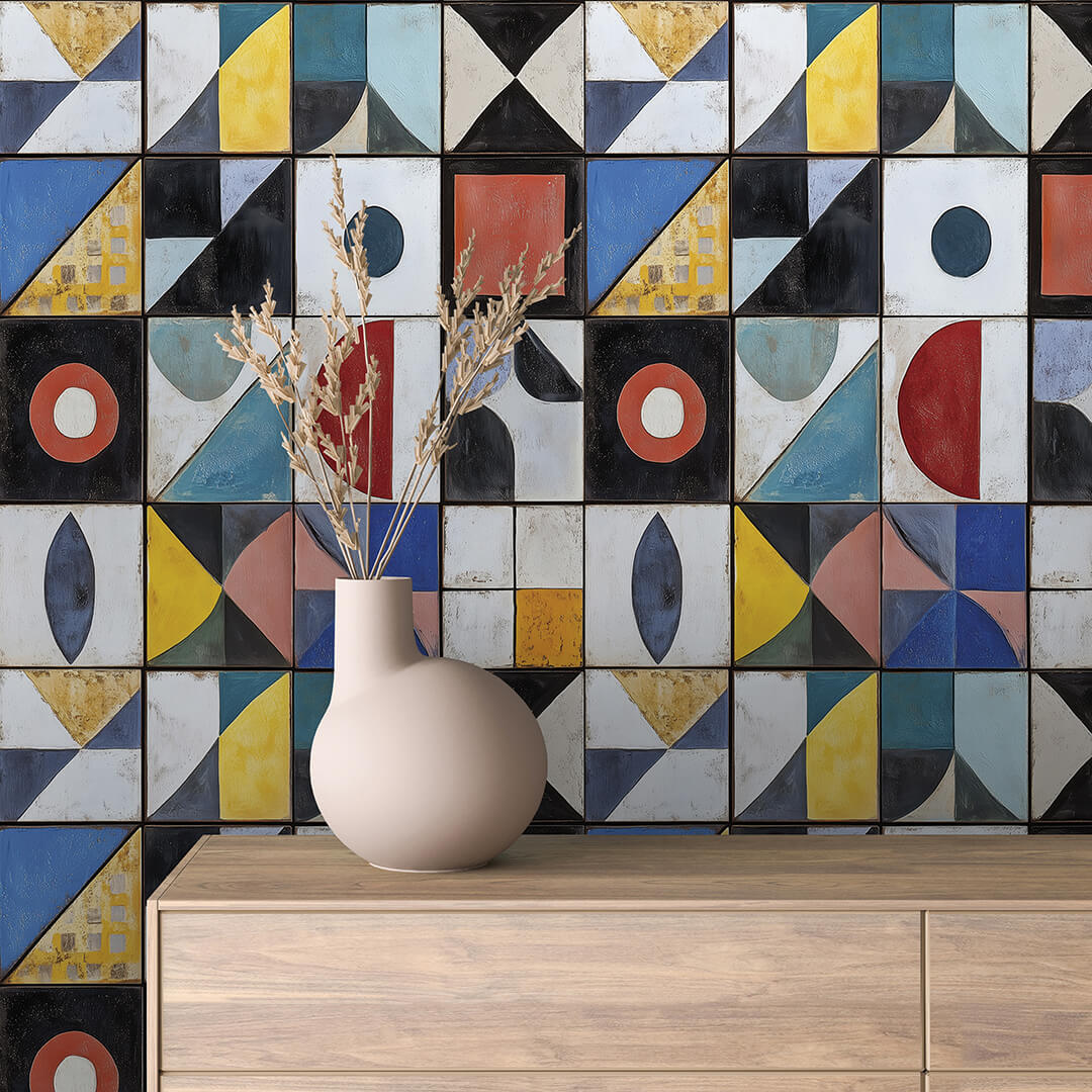 Harlequin Patchwork Tile Wallpaper mockup