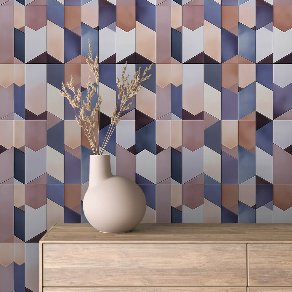 Dusk Chevron Tile Wallpaper mockup