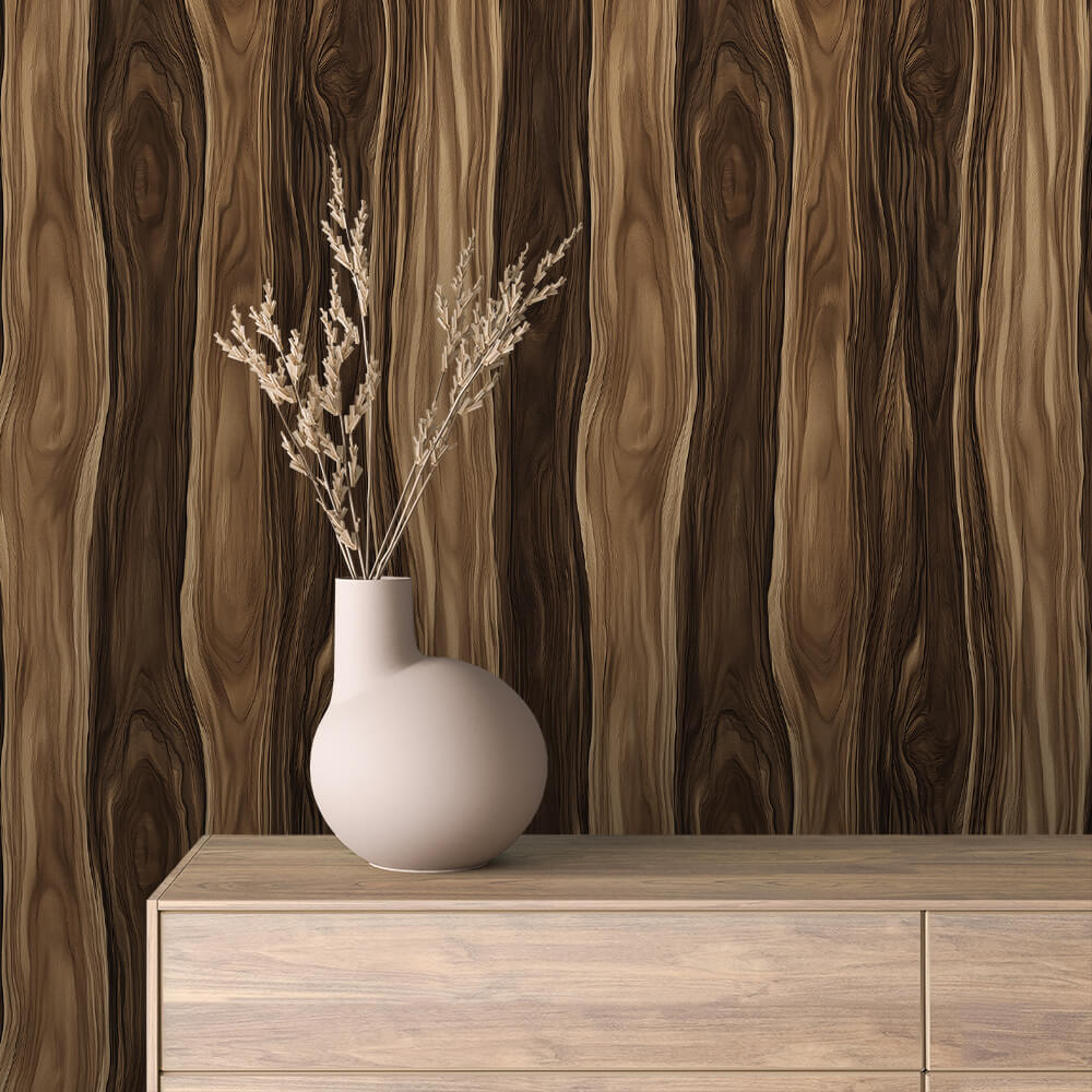 Exotic Wood Grain Wallpaper mockup
