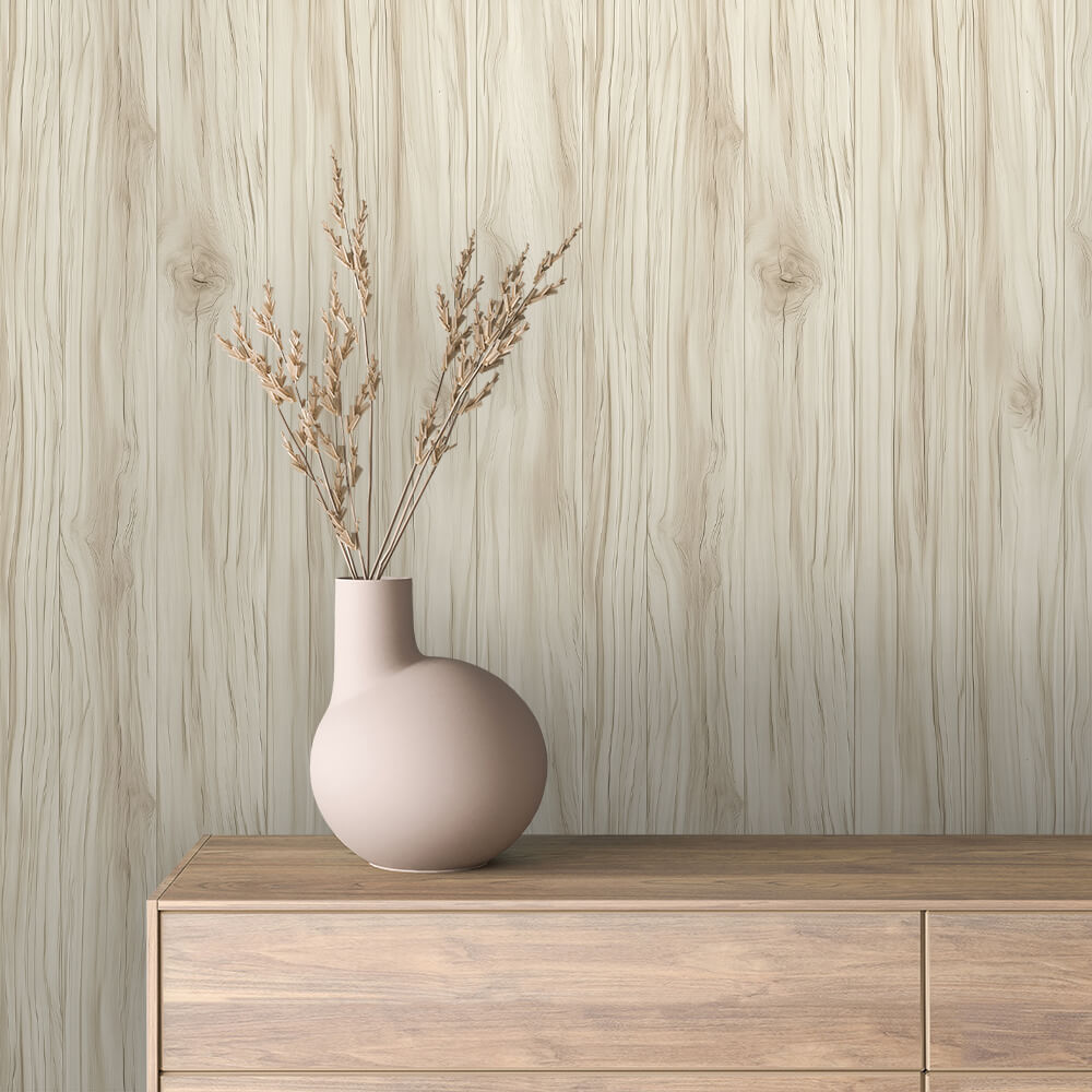 Cream Wood Grain Wallpaper mockup