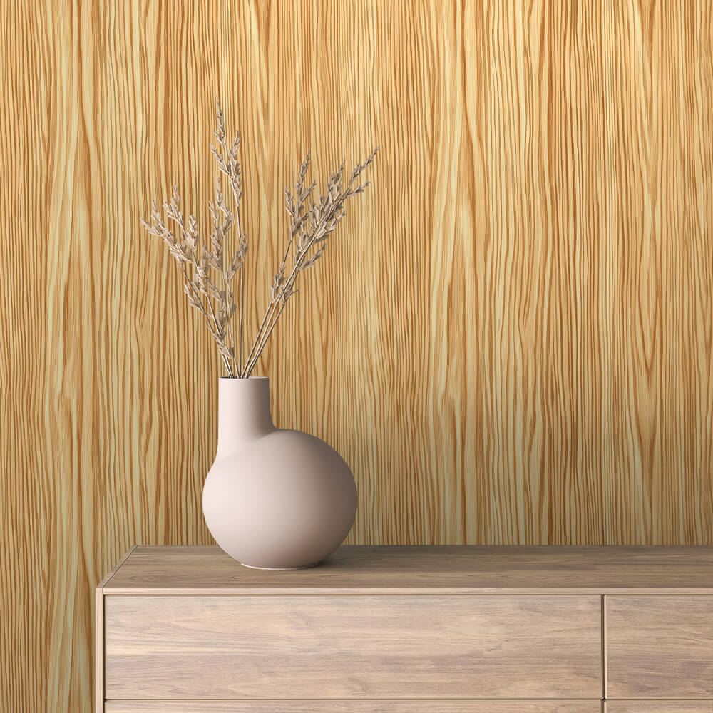 Golden Straw Wood Wallpaper mockup