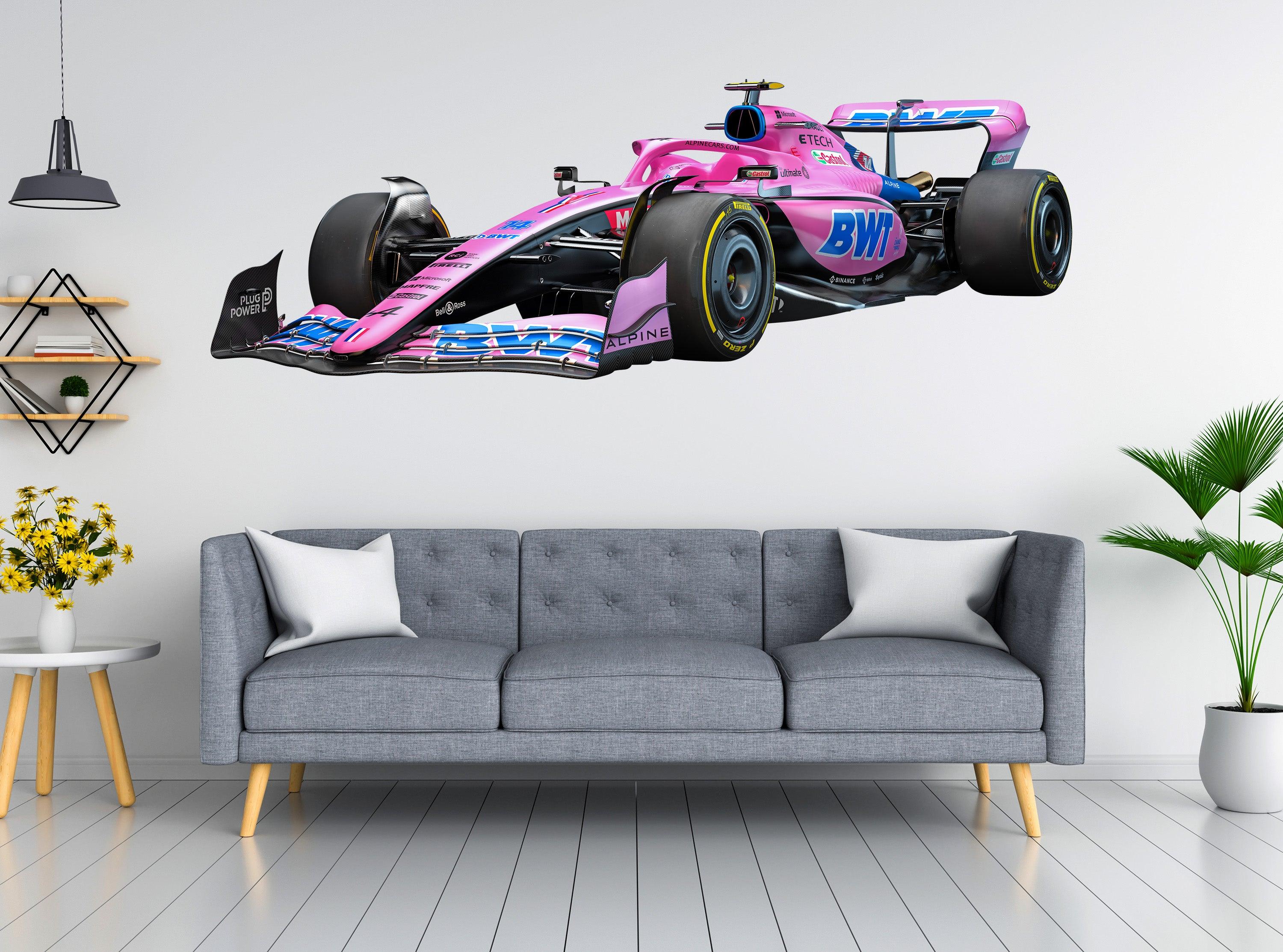 Alpine A522 F1 Livery Race Car, Formula1 Car Decal, Sticker, Removable, Peel-N-Stick 026