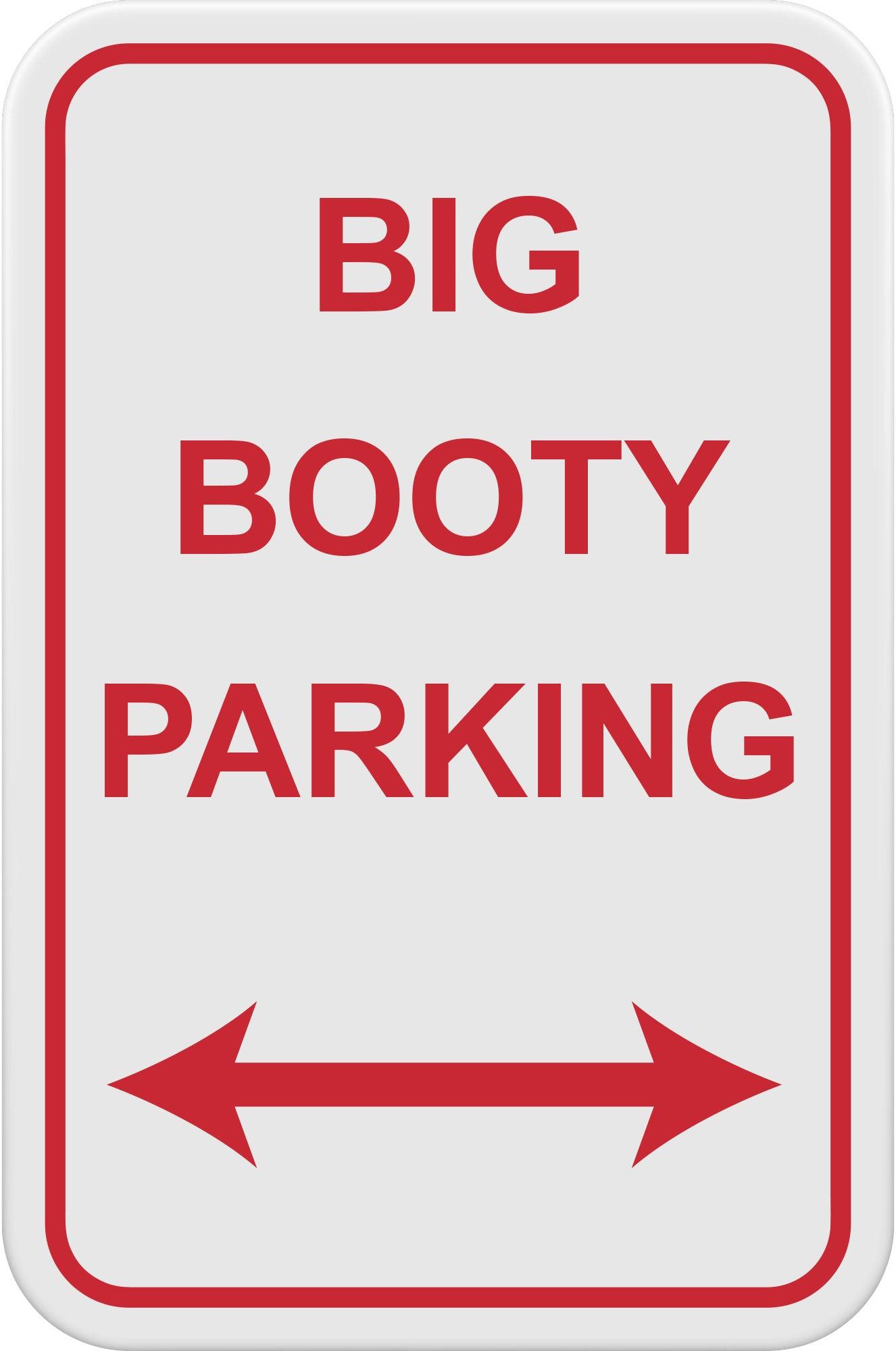 Big Booty Parking Decal, Removable Sticker Wall Decal