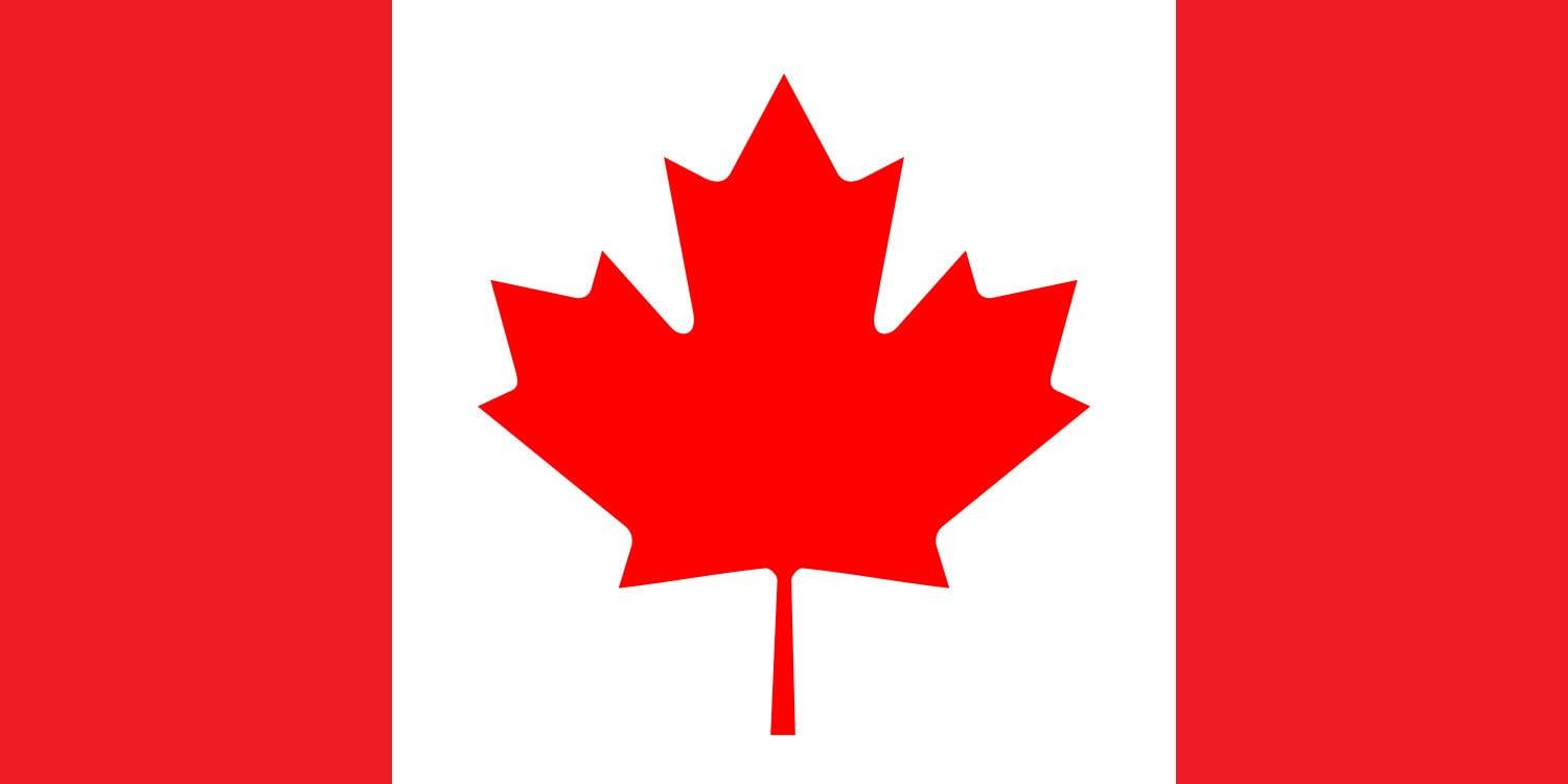 Canadian Flag Decal, wall Decal, Easily removed, Sticker, Peel-N-Stick