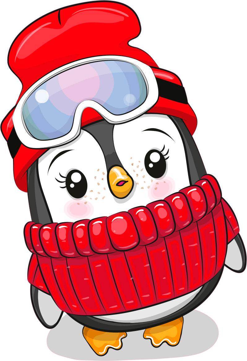 Christmas Penguin Decal Wall Sticker Decal