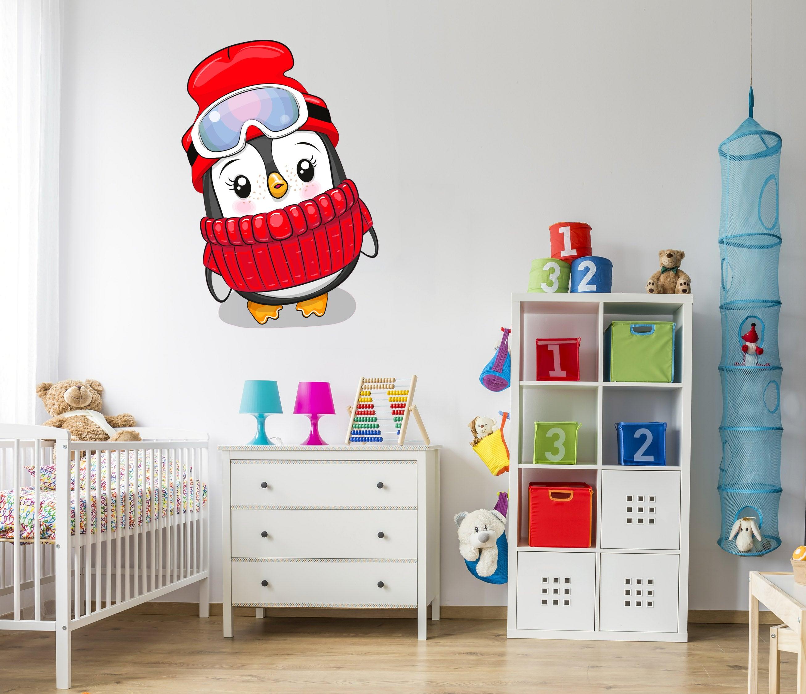 Christmas Penguin Decal Wall Sticker Decal