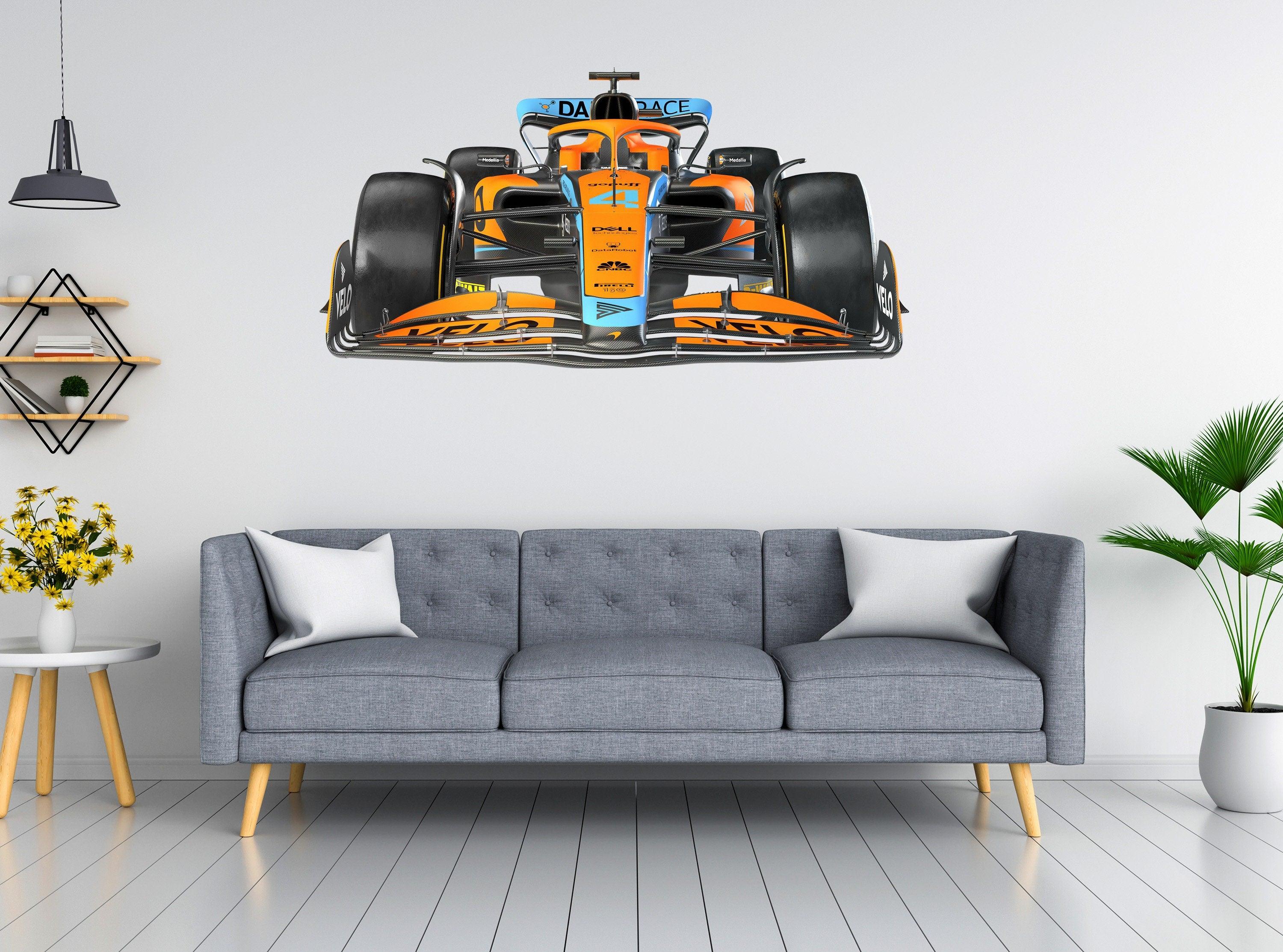 Formula 1, F1, 2022 McLaren MCL36 Top View, Wall Decal, Lando Norris & Daniel Ricciardo 041