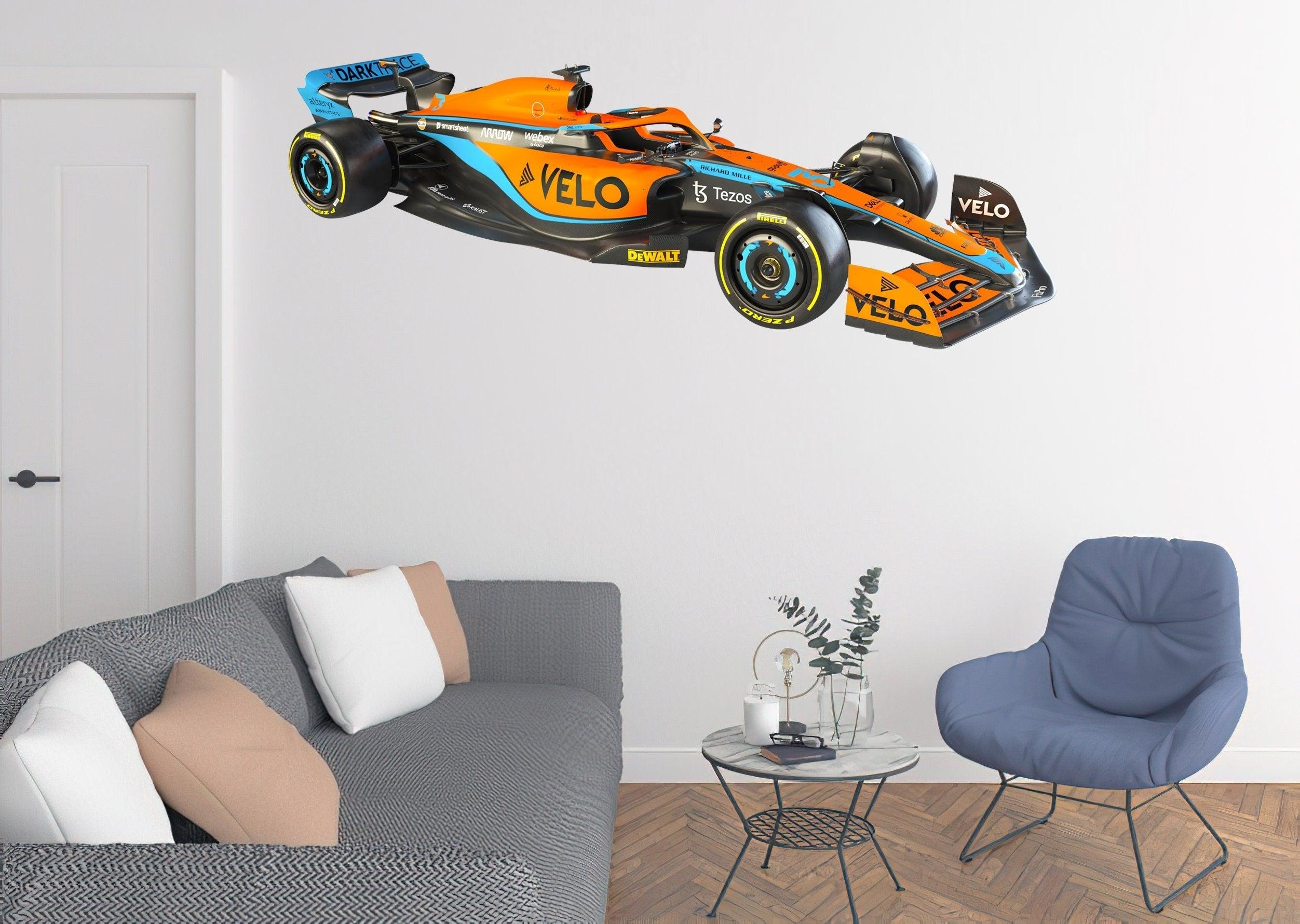 Formula 1, F1, 2022 McLaren MCL36 Wall Decal Sticker, Lando Norris & Daniel Ricciardo