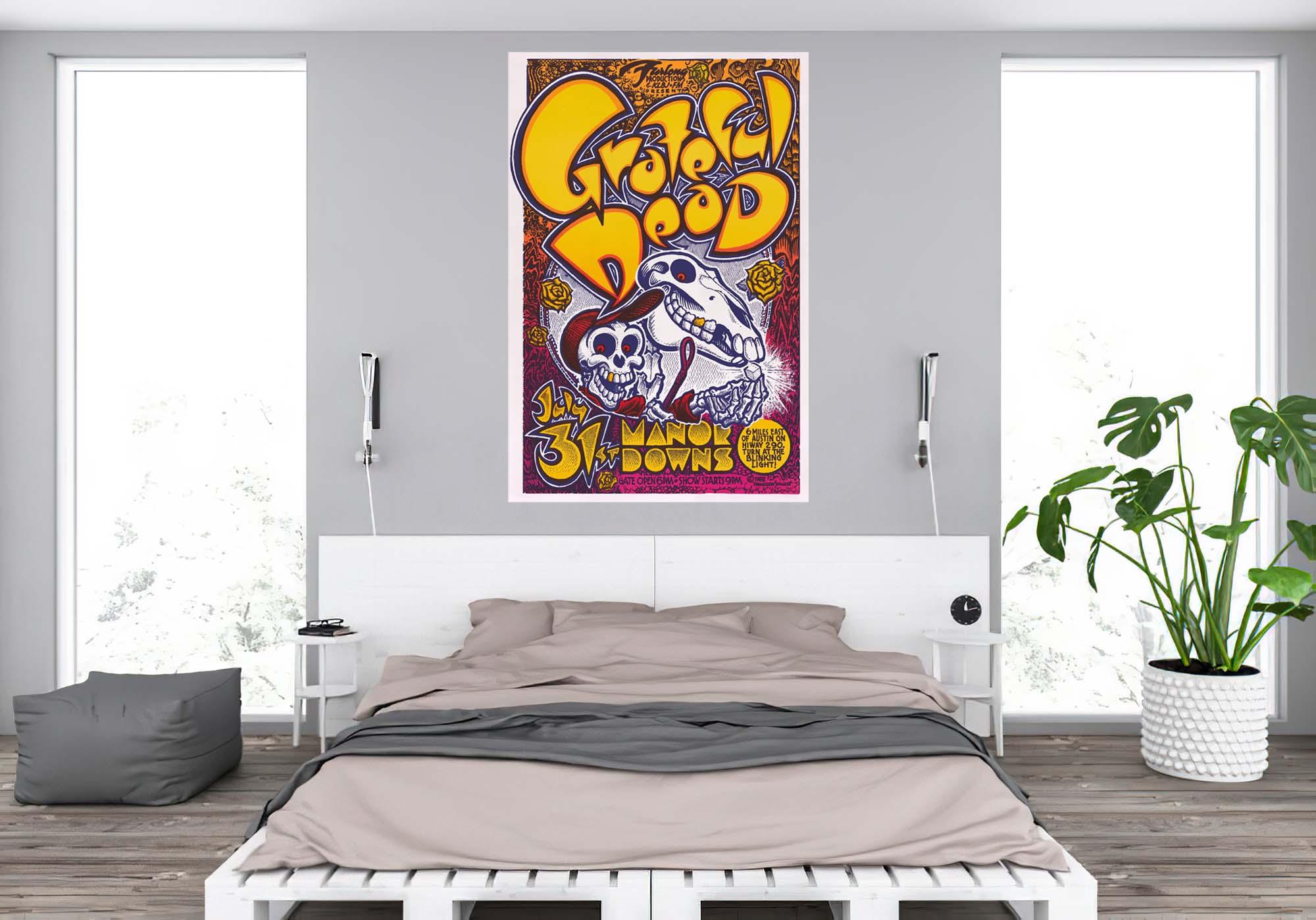 CoolWalls.ca Posters, Prints, & Visual Artwork Grateful Dead Vintage Poster: Peel_n_Stick onto the wall, wallpaper like fabric