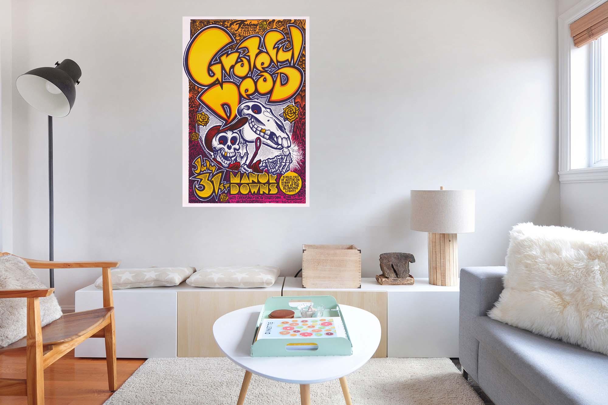 CoolWalls.ca Posters, Prints, & Visual Artwork Grateful Dead Vintage Poster: Peel_n_Stick onto the wall, wallpaper like fabric