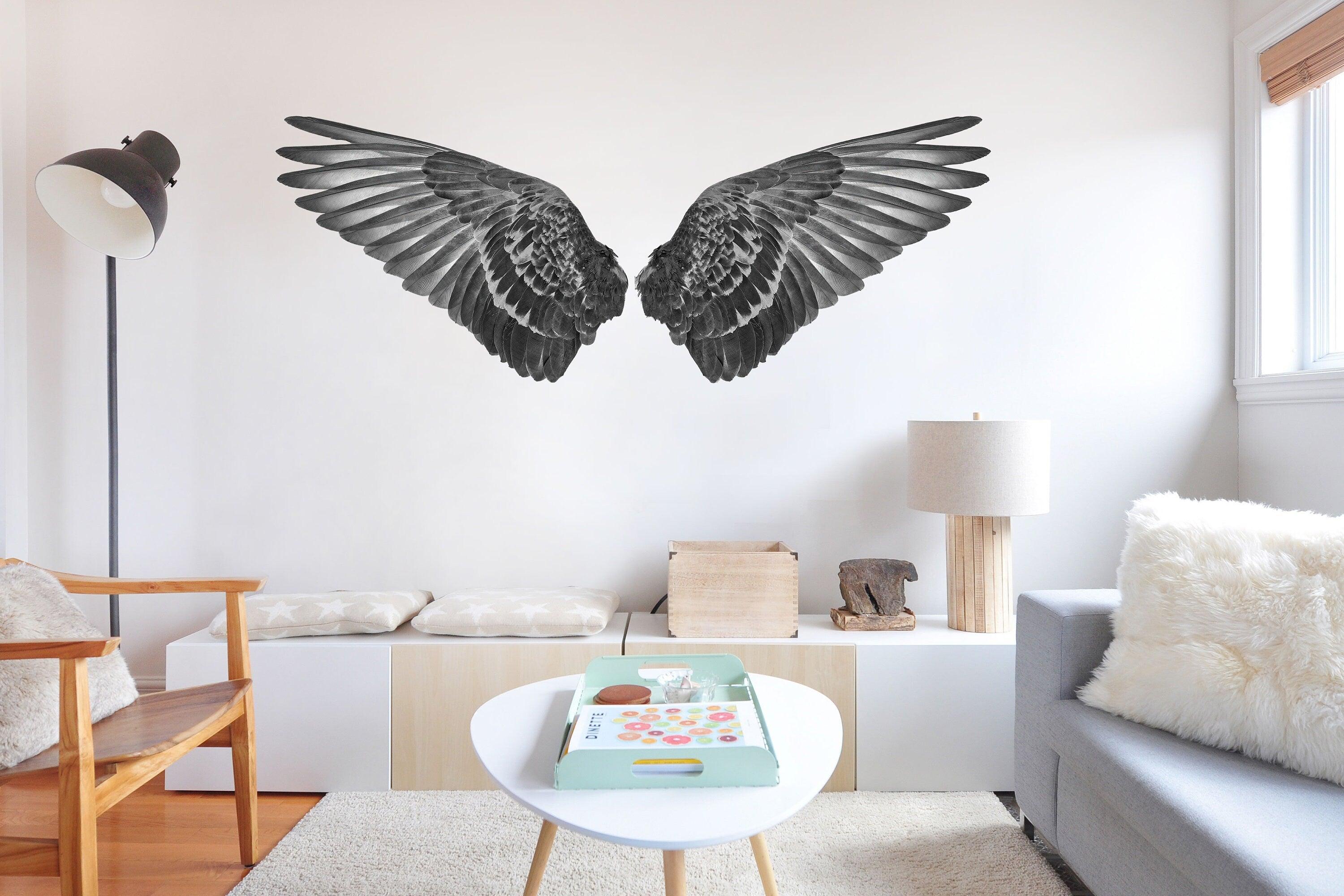 Gray Angel Wings Decal, Street Art, Graffiti, Instagram image,