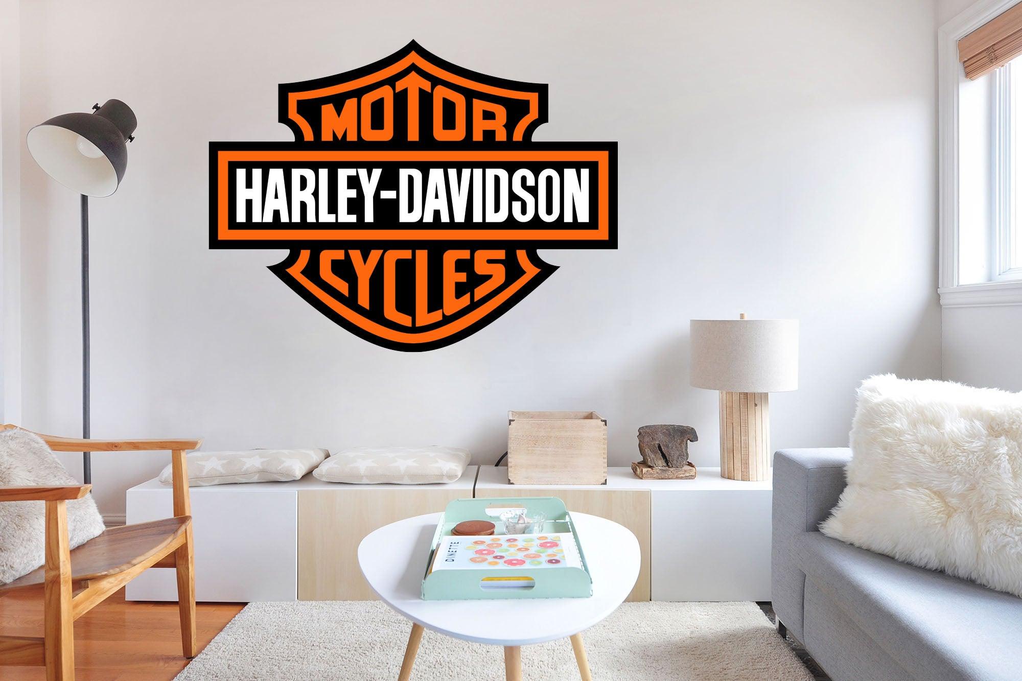 CoolWalls.ca Sports 70" x 26" Harley Davidson Motor Cycles, Peel and Stick wall Decal. Peel-N-Stick, Removable