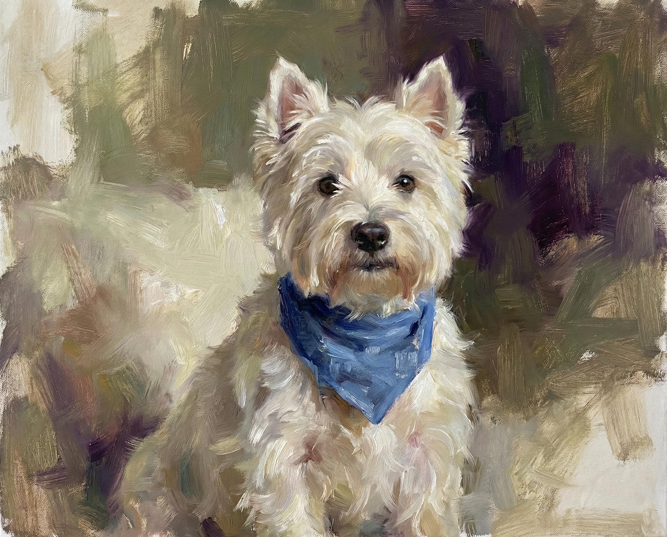 Tim Custom Yorkshire Terrier Portrait from Photo on Canvas, Digital Yorkie Watercolor Dog Art, Custom Pet Gift