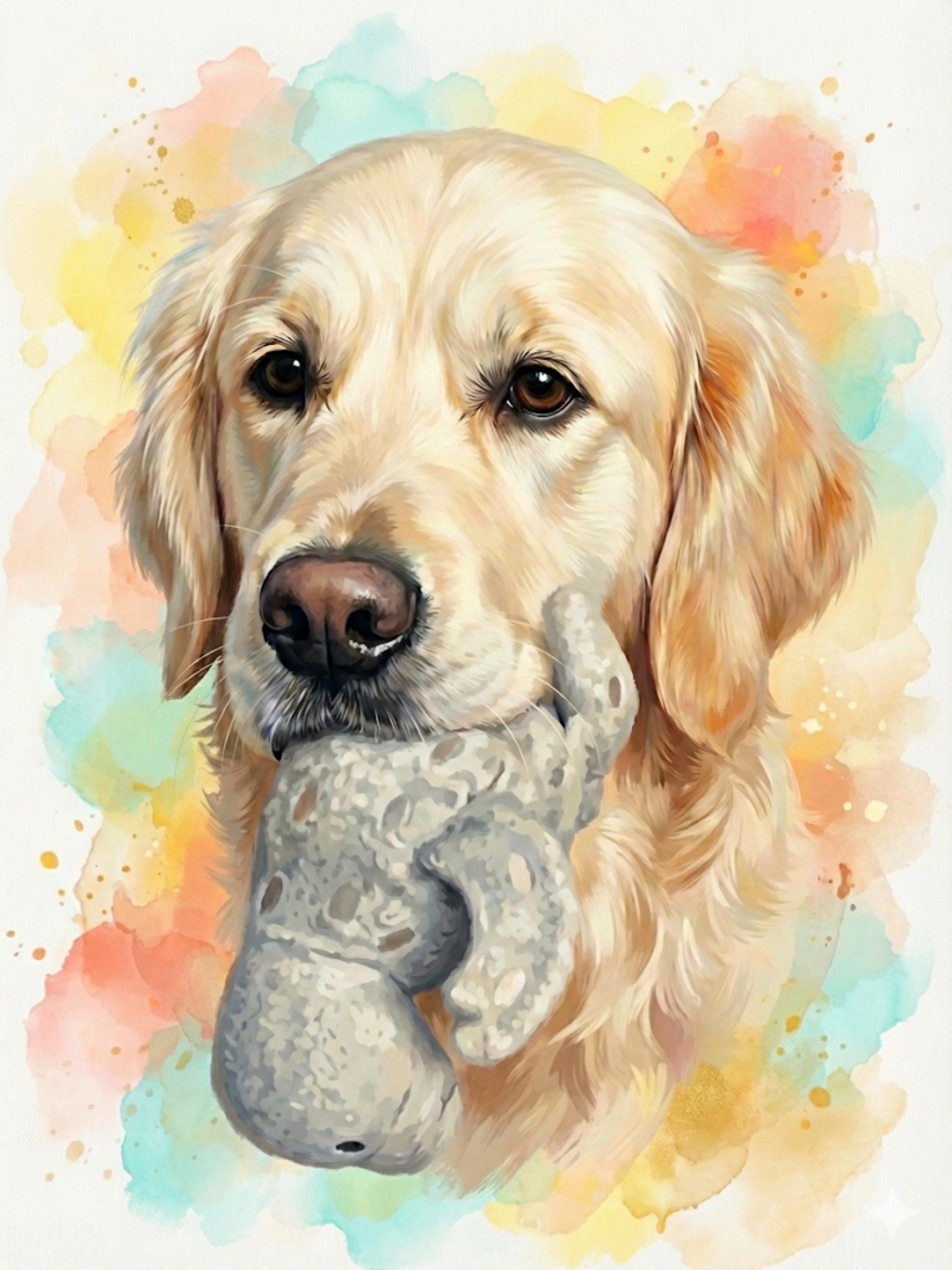ColorfulPetsCo Custom Abstract Pet Portrait Canvas Poster Wall Art
