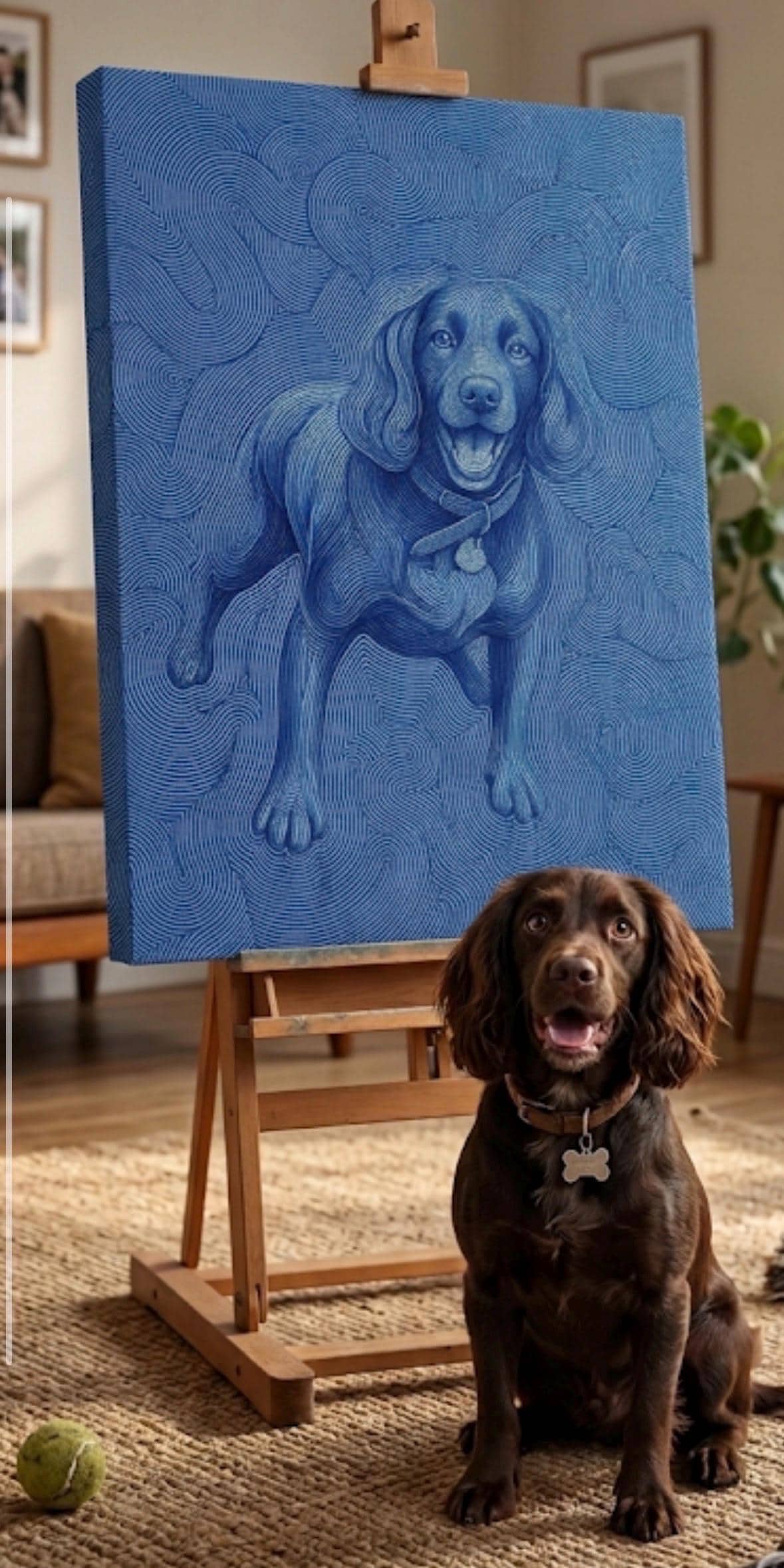 ColorfulPetsCo Custom Abstract Pet Portrait Canvas Poster Wall Art