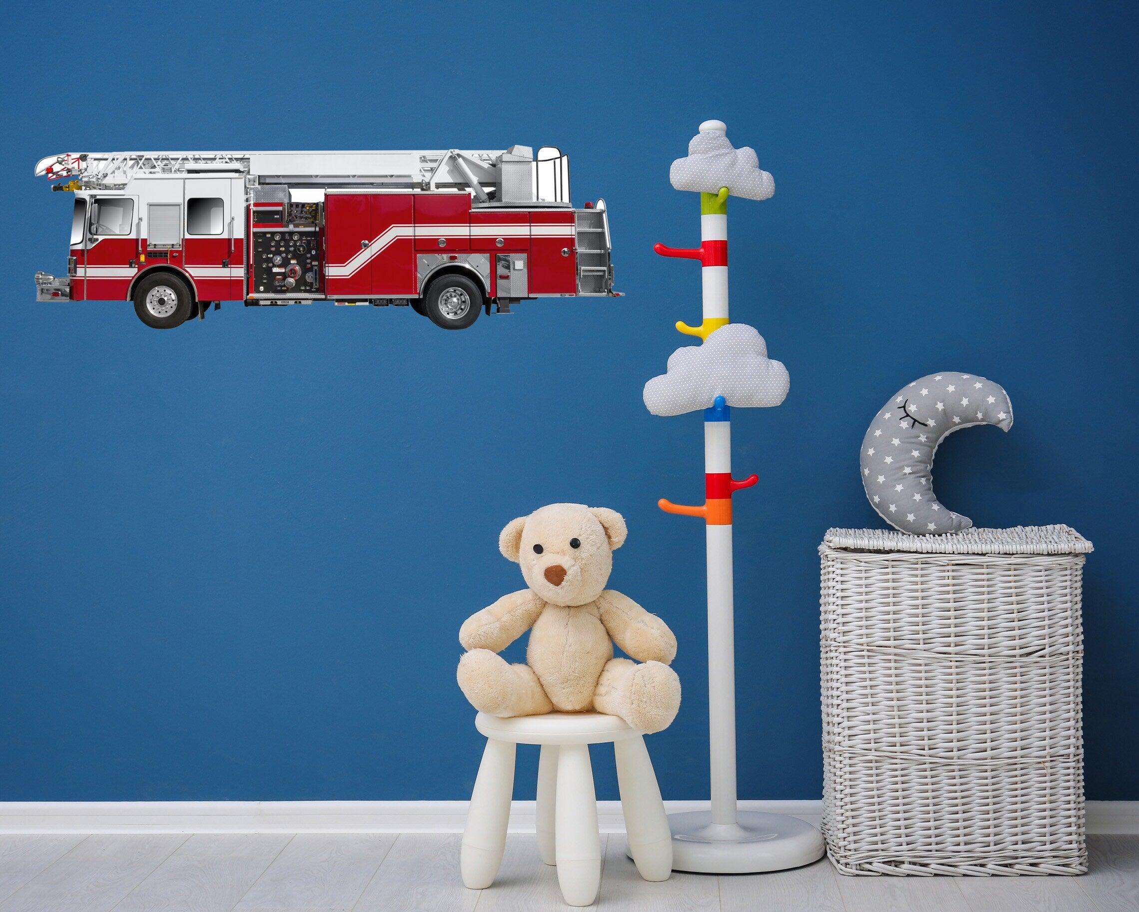 Ladder Fire Truck, Fire Engine, Wall Decal Sticker