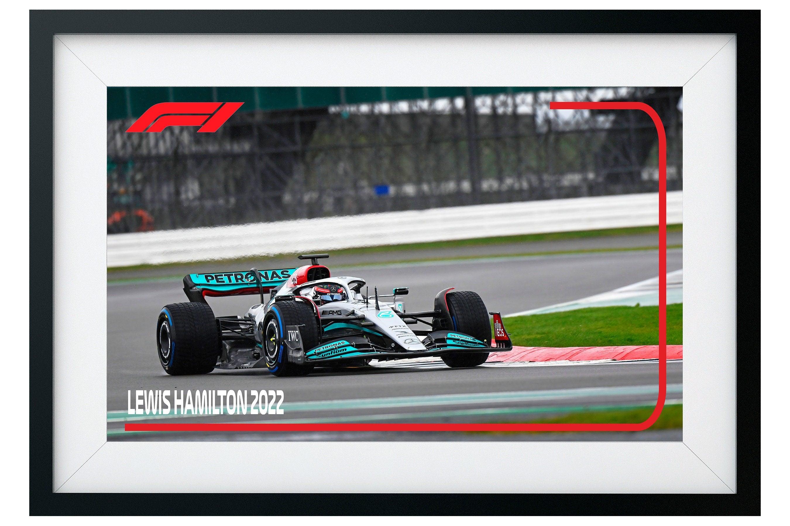 Lewis Hamilton 3D Printed Picture Frame | F1 | Mercedes F1 2022 Rain shot | Removable Car Decal | Track Shot