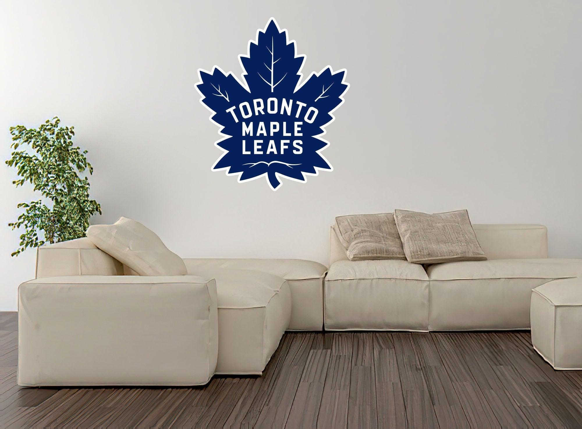 CoolWalls.ca Sports Copy of Maple Leafs Vintage Logo, Peel and Stick wall Decal. Peel-N-Stick, Removable