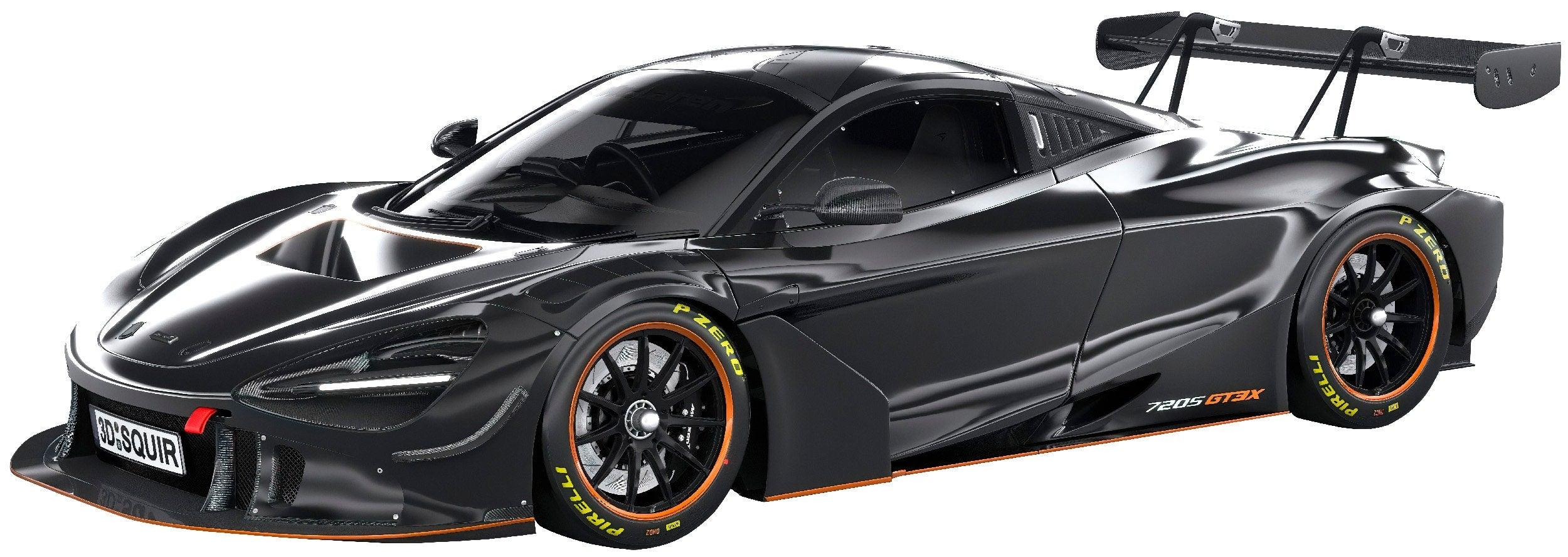 Mclaren 720s gt3x 2021 Wall Decal Luxury Hyper Exotic Sports Car Removable Fabric Wall Sticker Boys Bedroom Man Cave Wall Art Decor