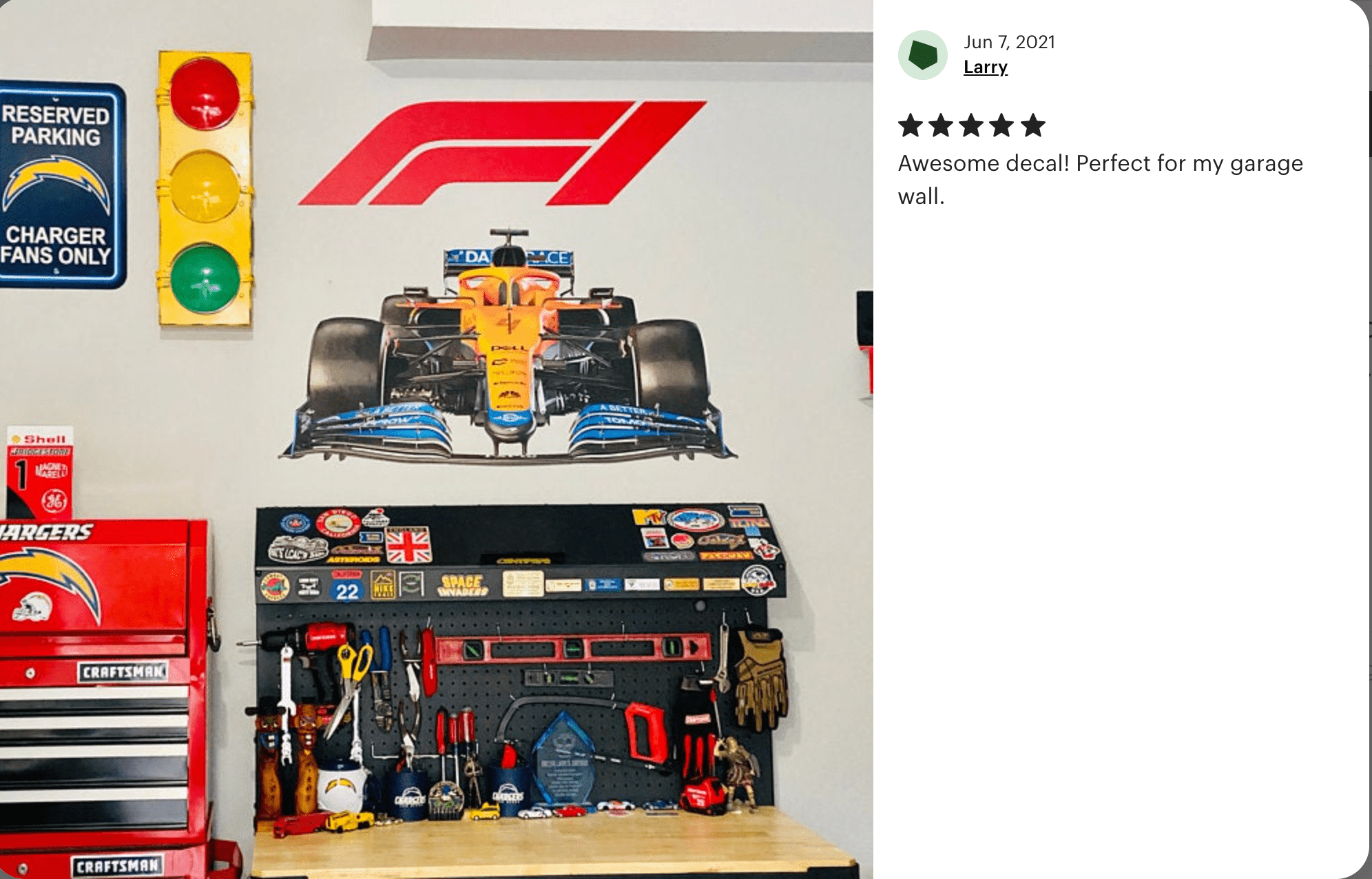 Mclaren Front wall Decal 2021 Car: MCL35M