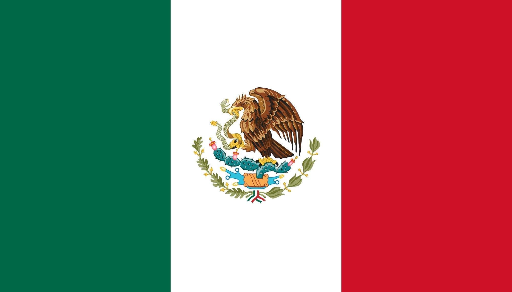 Mexican Flag Decal, wall Decal, Easily removed, Easily installed, Great gift, Mexican Flag sticker decal