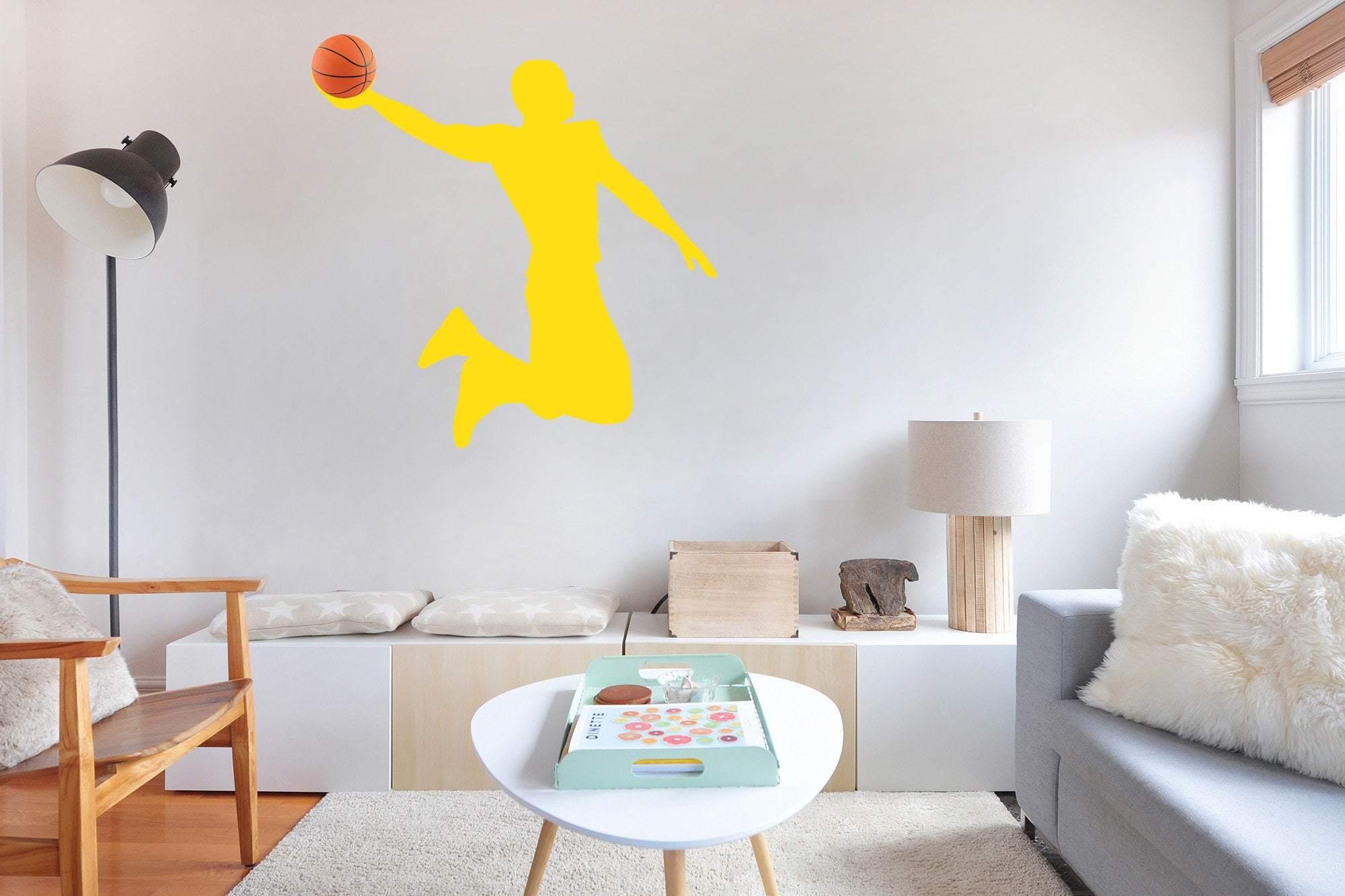 Michael Jordan Jump Shot with Ball Decal | Kids Gift | Kids Room | Basketball | No Wall Damage | Removable