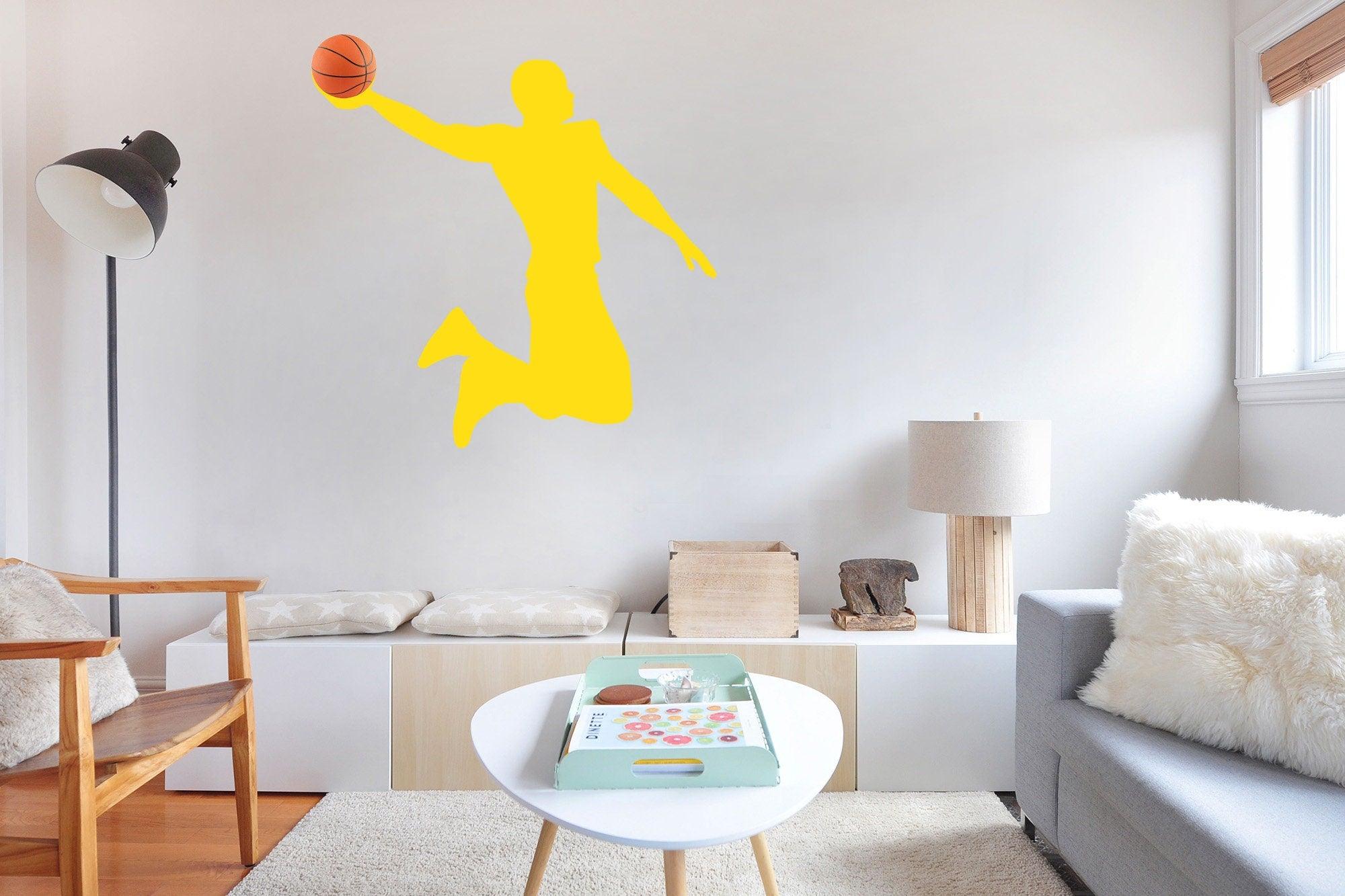 Michael Jordan Jump Shot with Ball Decal | Kids Gift | Kids Room | Basketball | No Wall Damage | Removable
