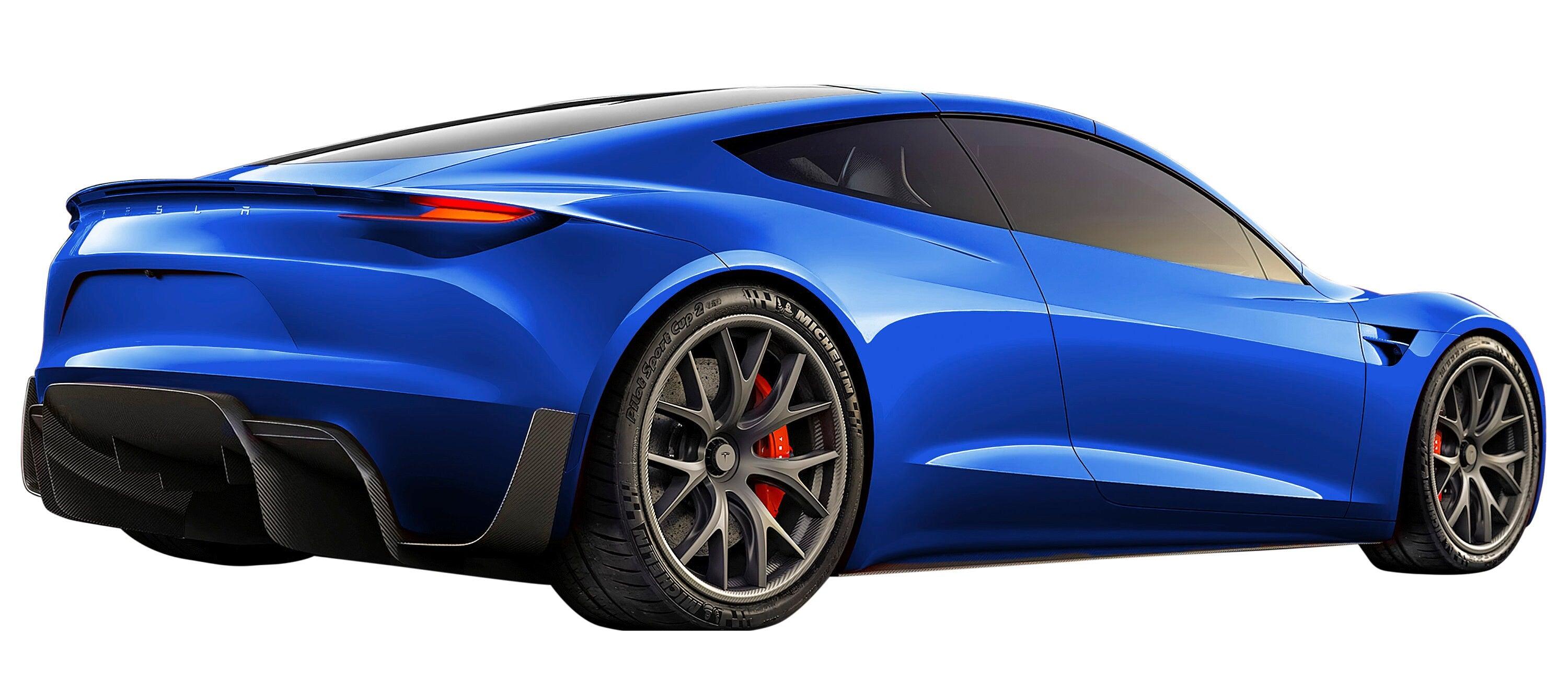Multi Color 2020 Tesla Roadster Decal Sticker