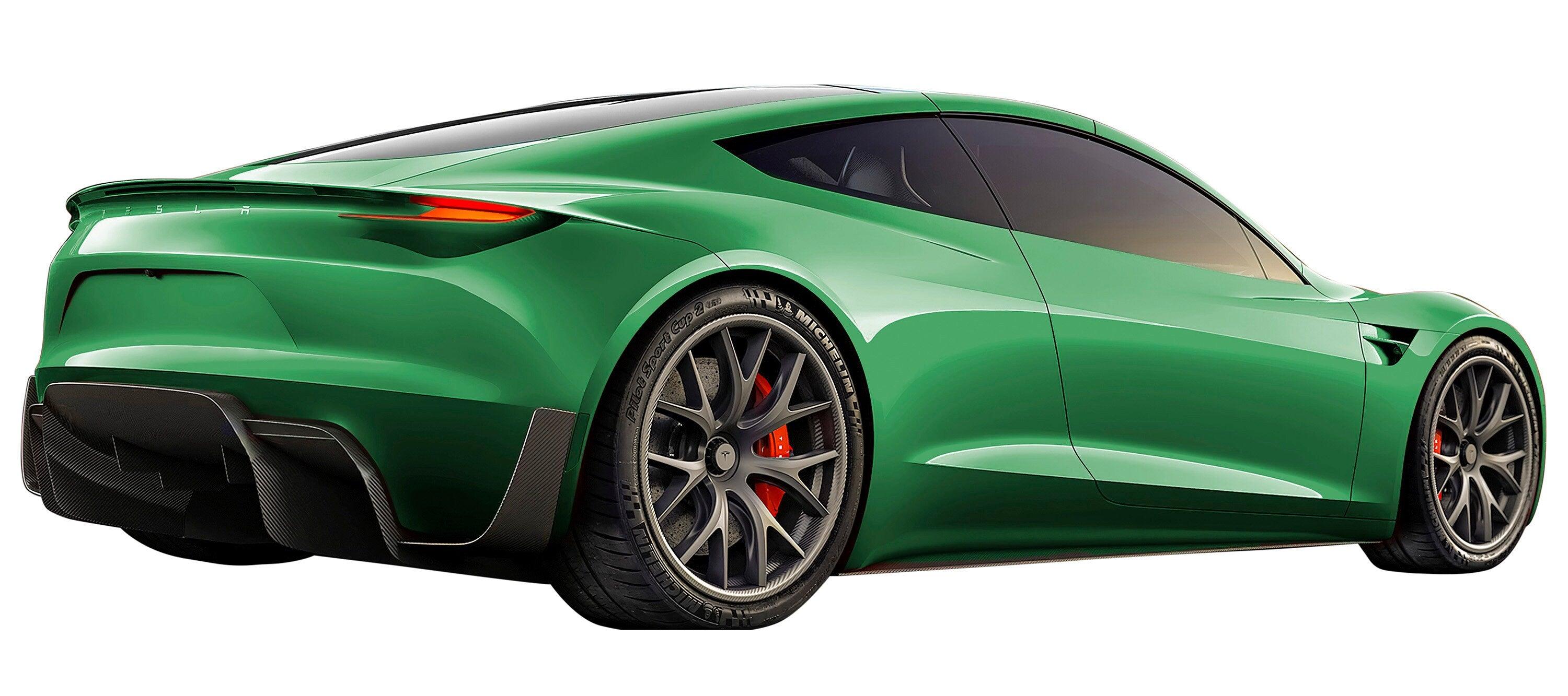 Multi Color 2020 Tesla Roadster Decal Sticker