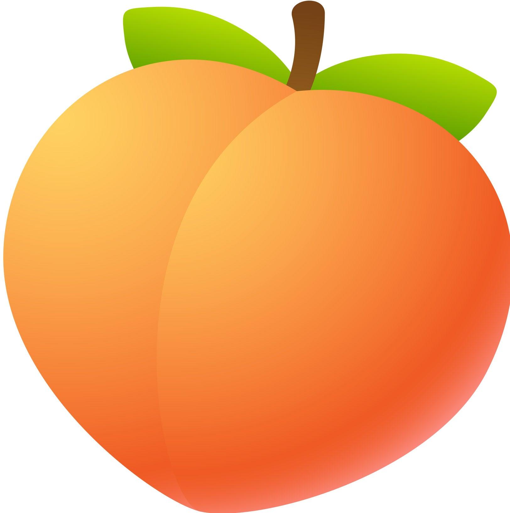 Peach Bum Emoji Decal, Removable