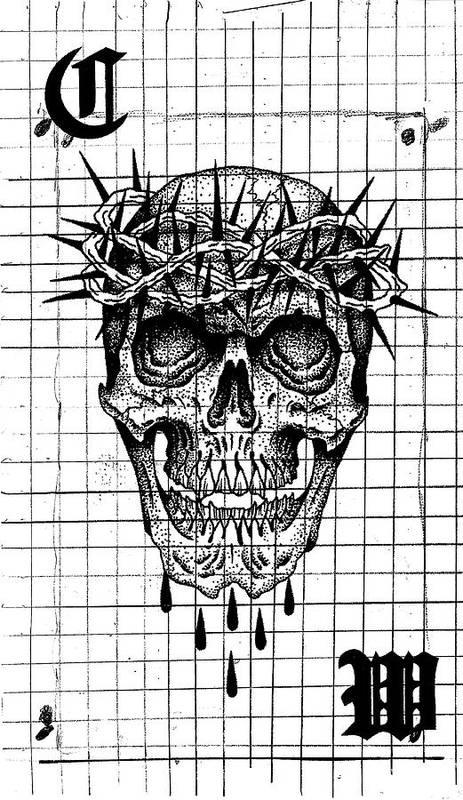 Pixels Art Print 4.5" x 8" / Archival Matte Paper Richard Skull  - Art Print