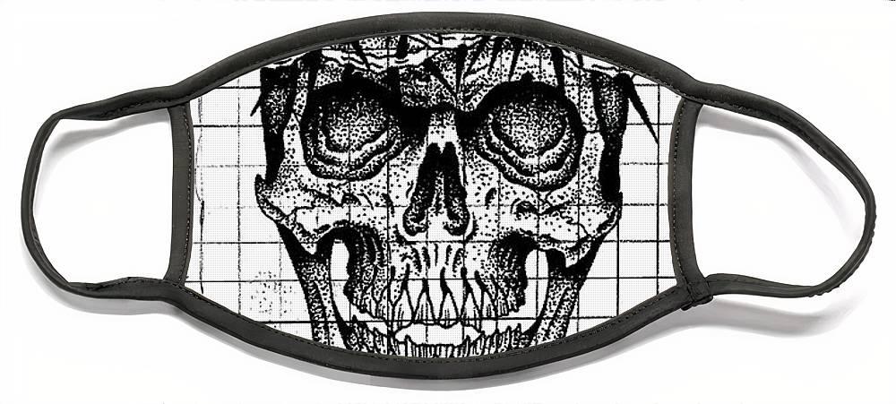 Pixels Face Mask Adult Large Richard Skull  - Face Mask