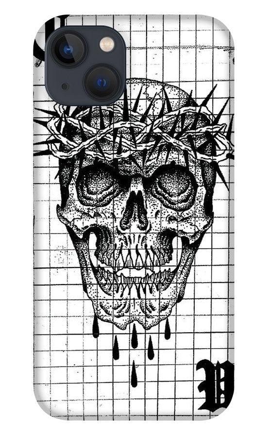 Pixels Phone Case iPhone 13 Case Richard Skull  - Phone Case