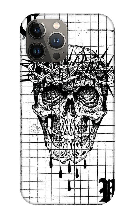 Pixels Phone Case iPhone 13 Pro Max Case Richard Skull  - Phone Case